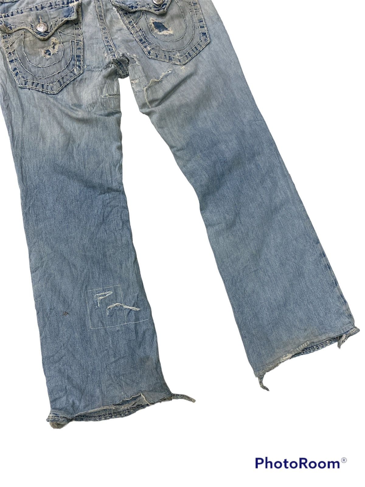 True Religion × Vintage Vintage True Religion Reworked Distressed Denim Size US 36 / EU 52 - 13 Thumbnail
