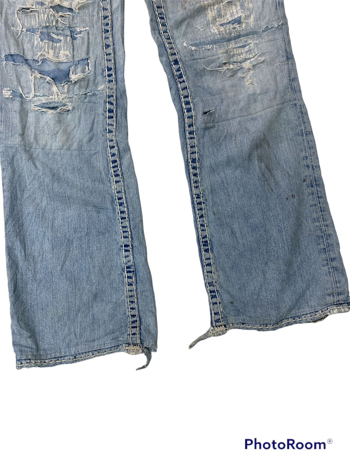 True Religion × Vintage Vintage True Religion Reworked Distressed Denim Size US 36 / EU 52 - 4 Thumbnail