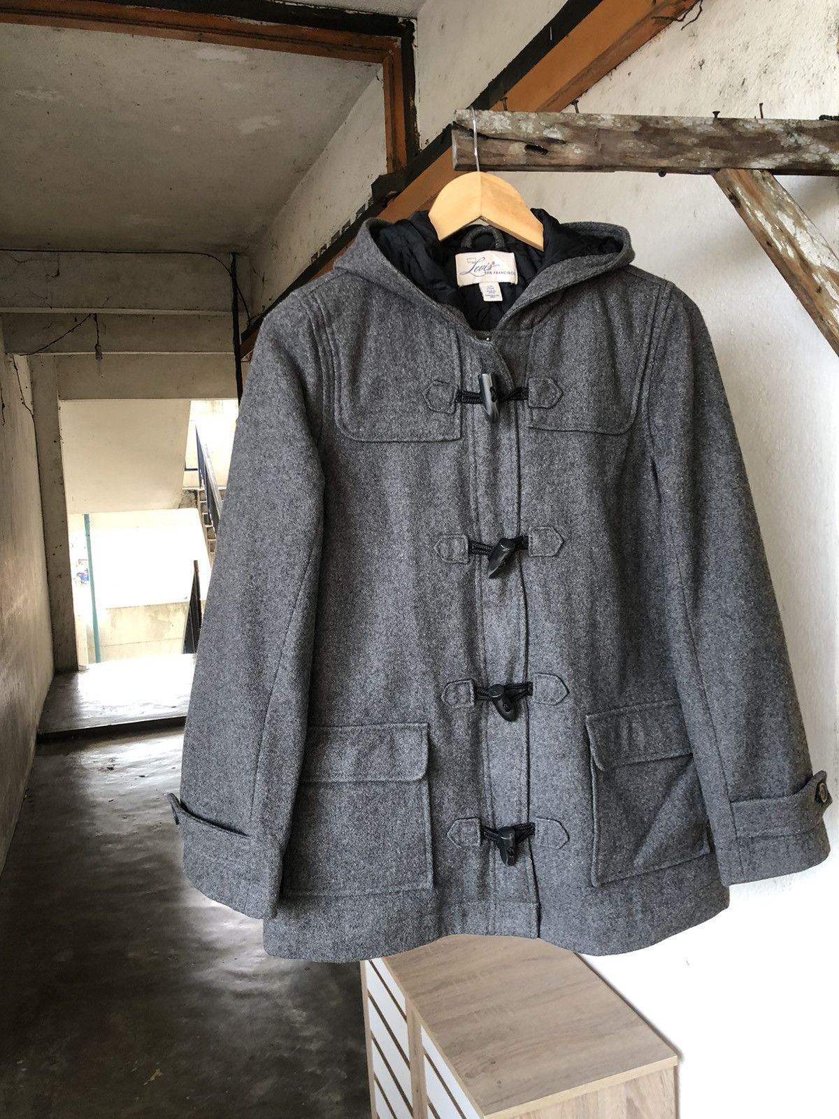 Levi's Vintage Levis San Francisco Wool Duffer Coat Size US S / EU 44-46 / 1 - 9 Thumbnail