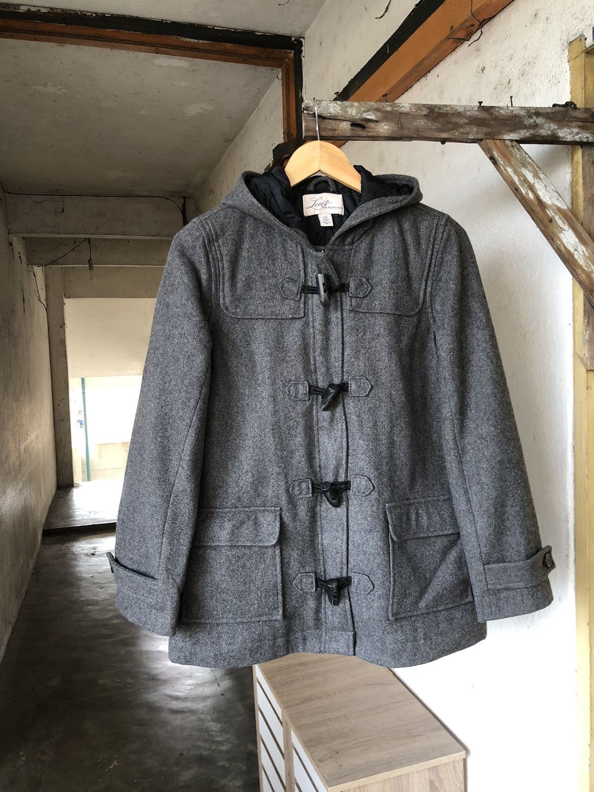 Levi's Vintage Levis San Francisco Wool Duffer Coat Size US S / EU 44-46 / 1 - 7 Thumbnail