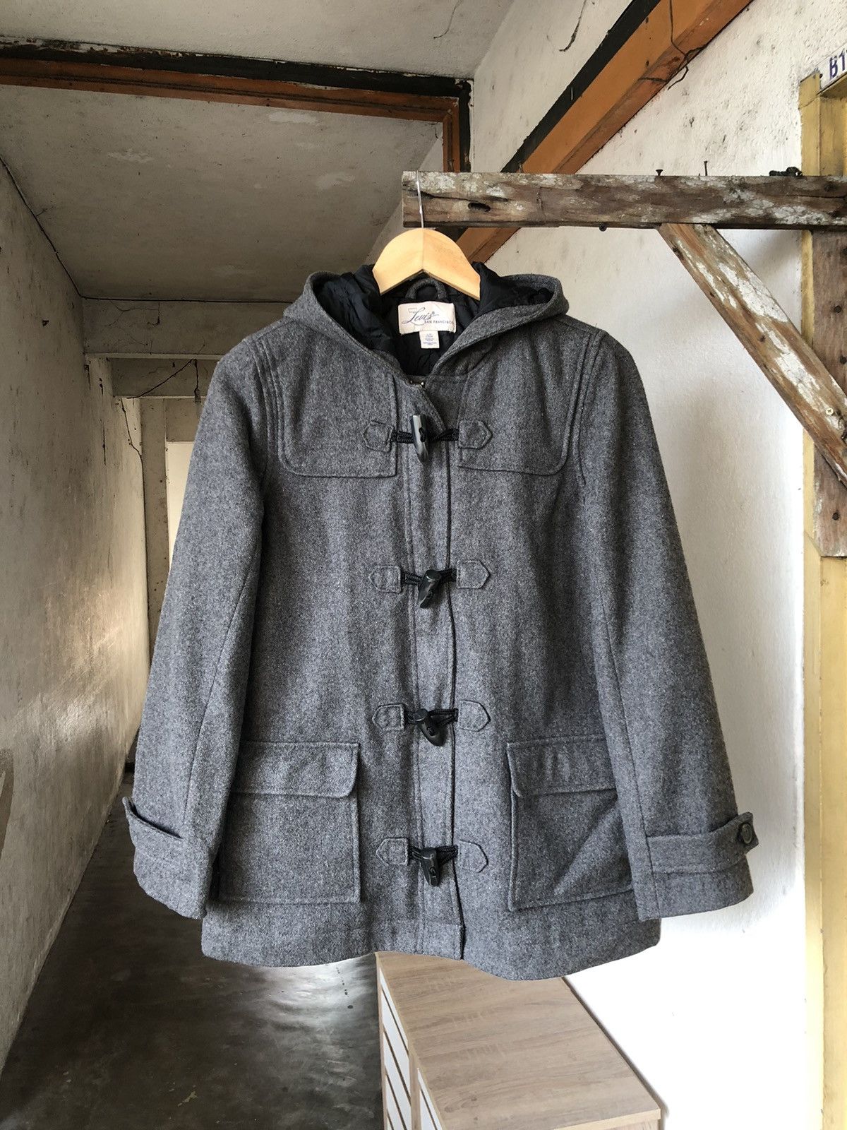 Levi's Vintage Levis San Francisco Wool Duffer Coat Size US S / EU 44-46 / 1 - 4 Thumbnail