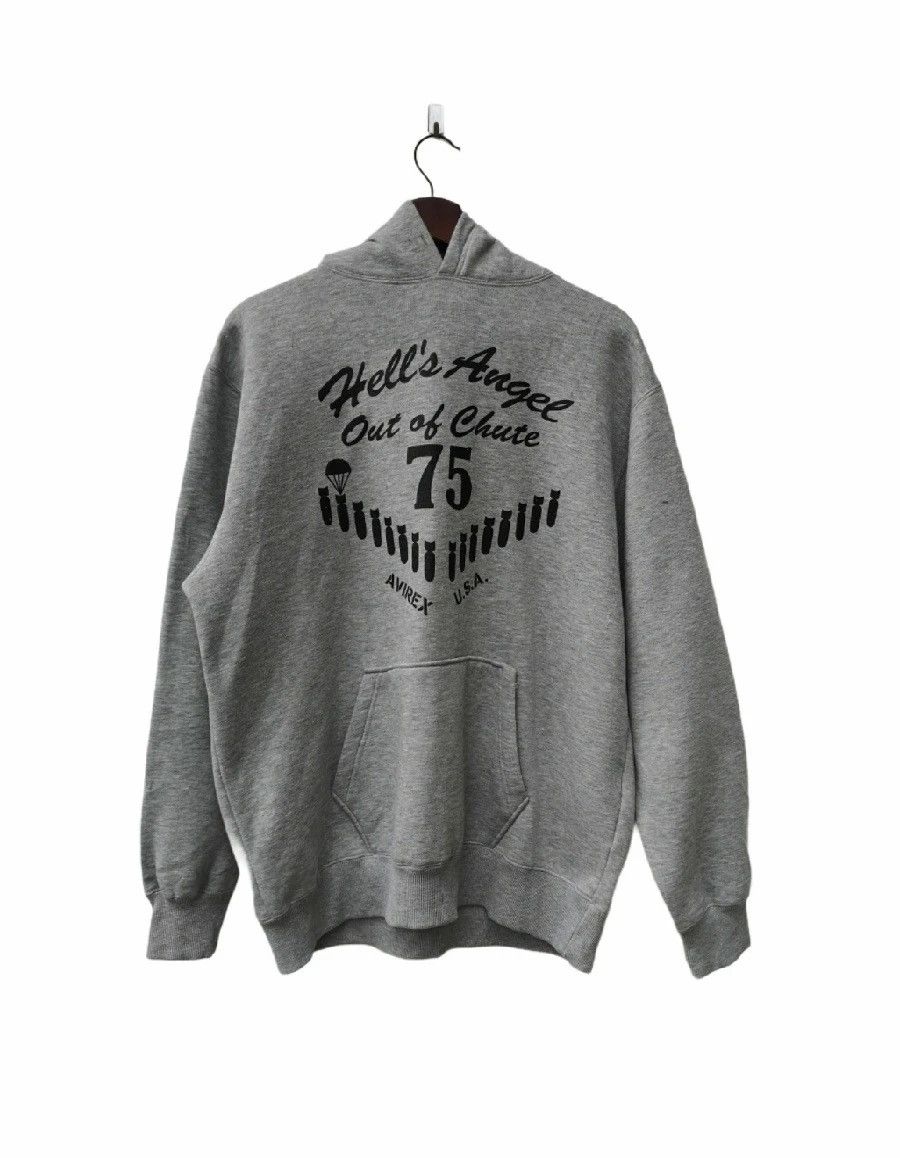 Avirex 🔥Vintage Avirex Sweatshirt Hoodie Hells Angel Out Of Chate Size US L / EU 52-54 / 3 - 1 Thumbnail