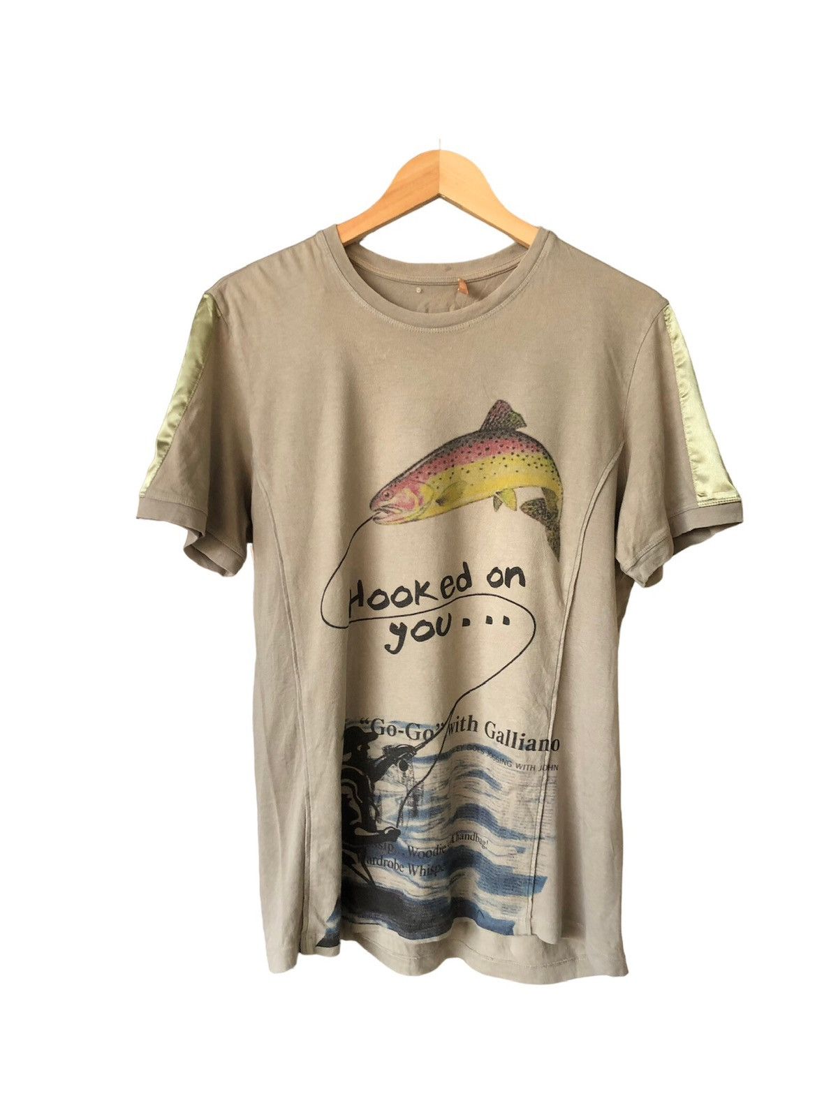 image of Italian Designers x John Galliano Vintage John Galliano Graphic T-Shirt in Brown (Size Medium)