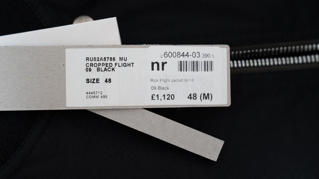 Rick Owens [NEW] 21FW CROPPED FLIGHT BOMBER Size US M / EU 48-50 / 2 - 11 Thumbnail