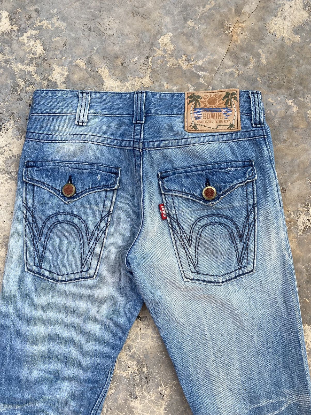 Edwin Vintage Edwin Blue Trip Flare Jeans – Made in Japan Size US 34 / EU 50 - 6 Thumbnail