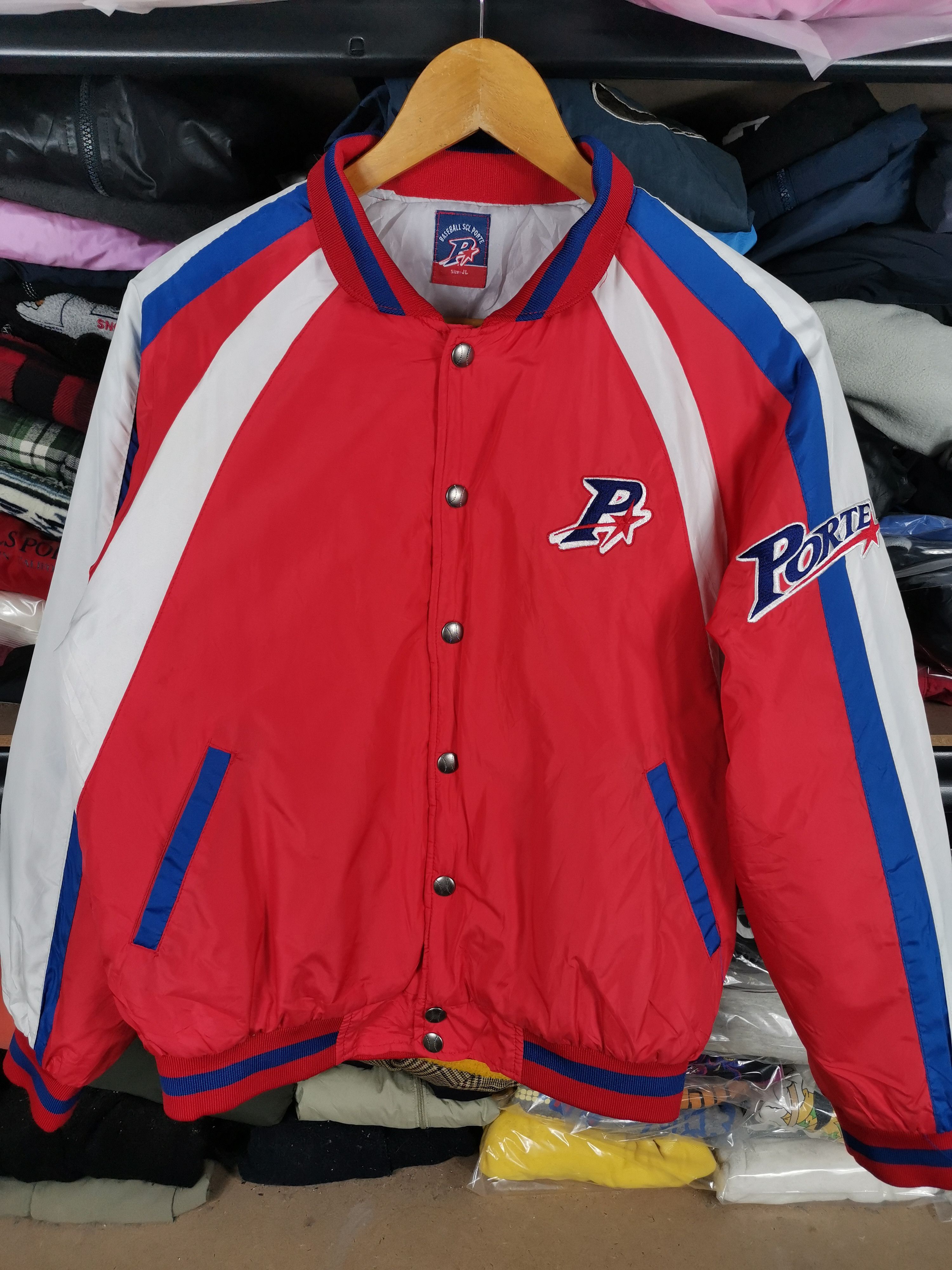 MLB Vintage 90s Mlb Baseball Scl Porte Varsity Jacket Size US S / EU 44-46 / 1 - 1 Thumbnail
