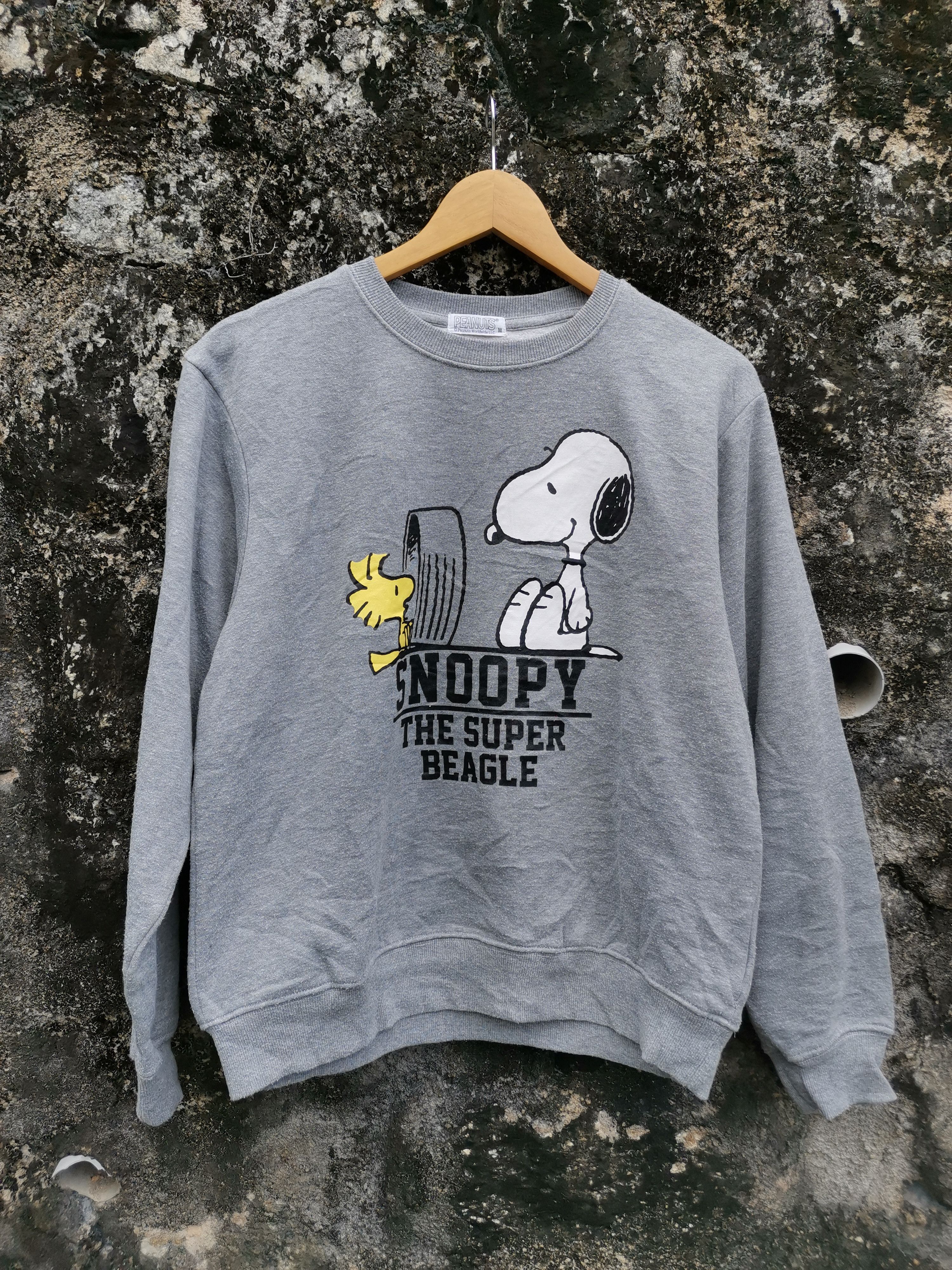 image of Peanuts Co x Vintage Peanuts Snoopy Sweatshirt in Grey, Men's (Size Medium)