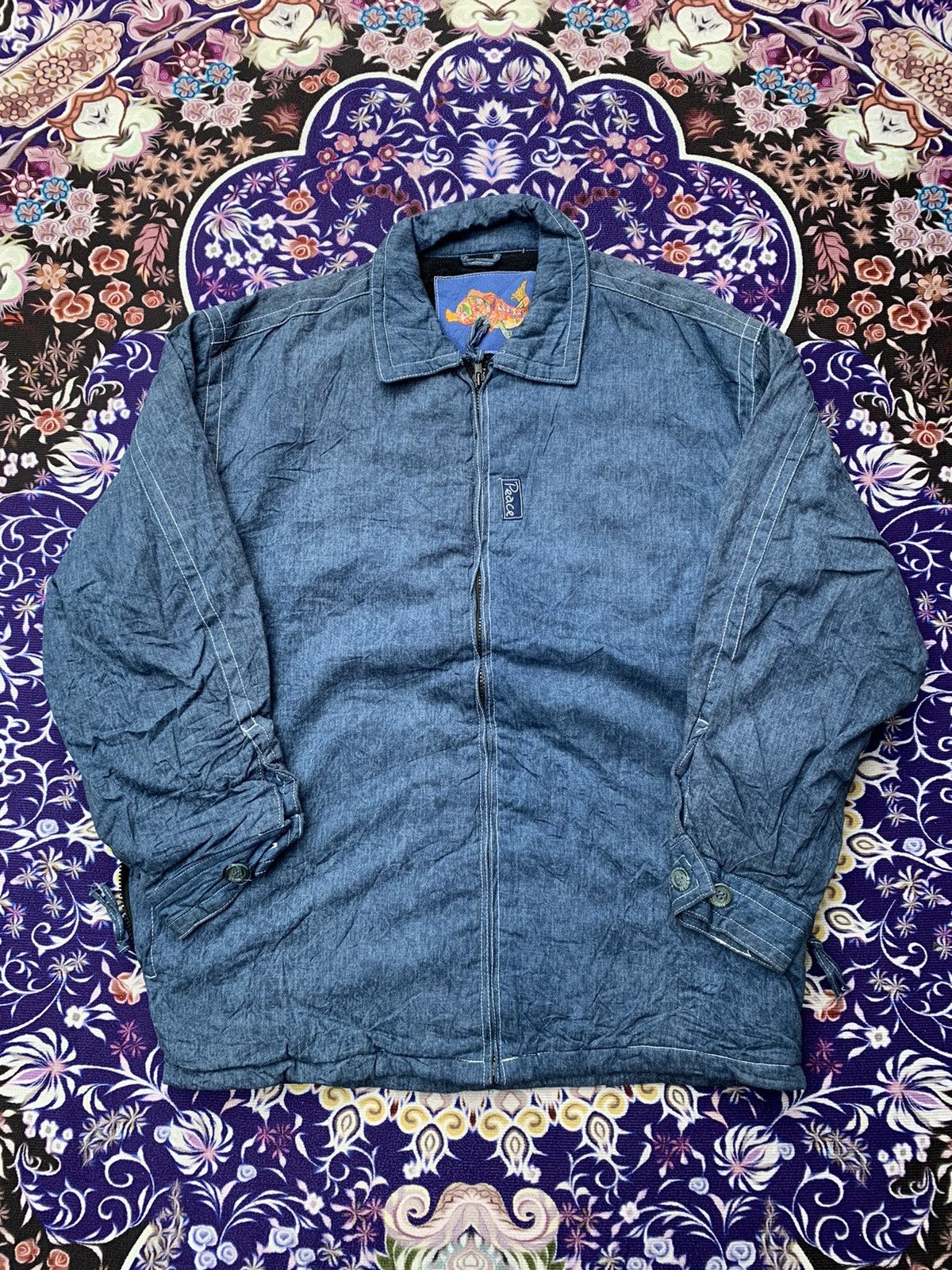 Japanese Brand Peace Puffer Jacket Size US XL / EU 56 / 4 - 1 Thumbnail