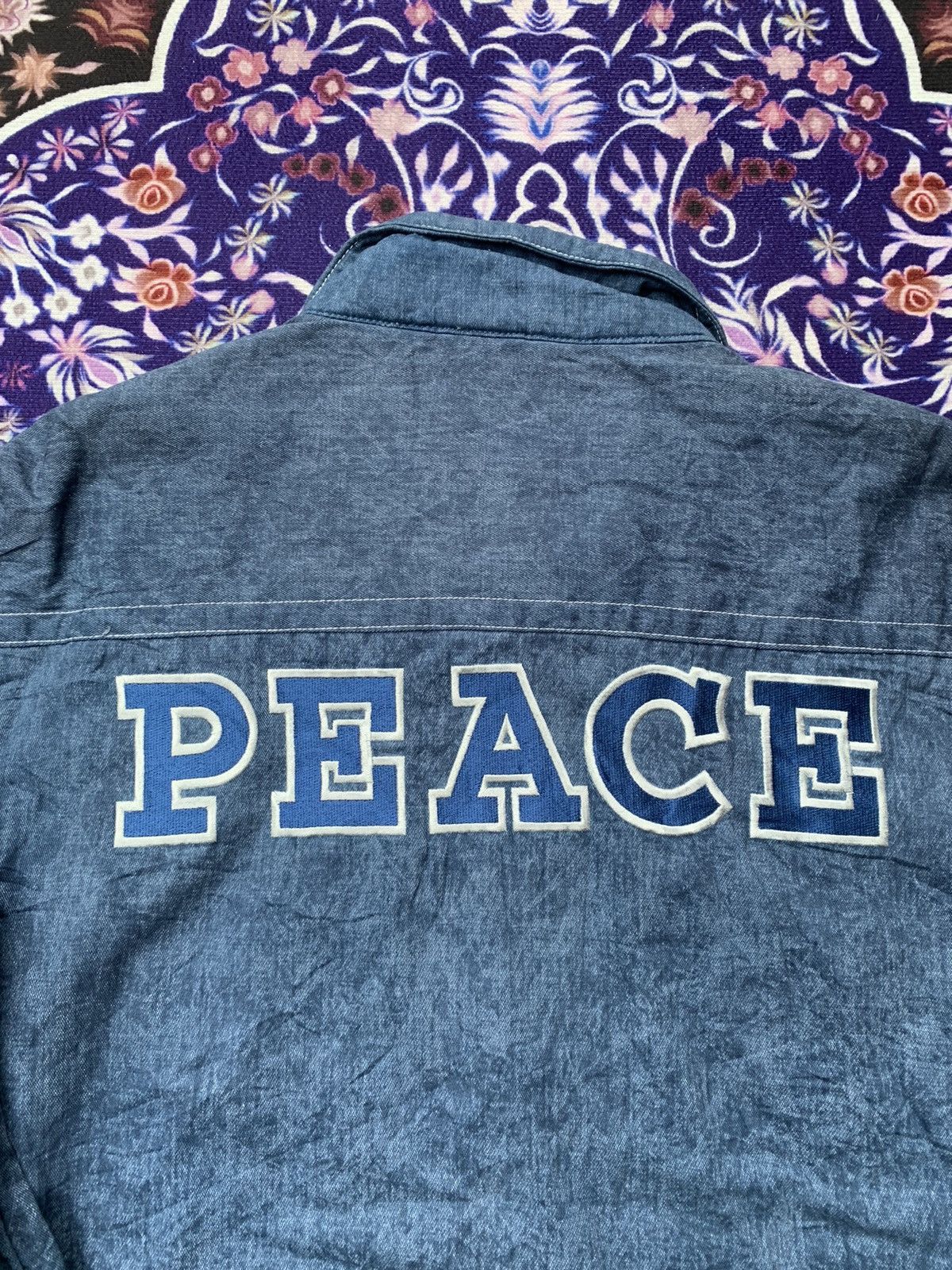 Japanese Brand Peace Puffer Jacket Size US XL / EU 56 / 4 - 5 Thumbnail