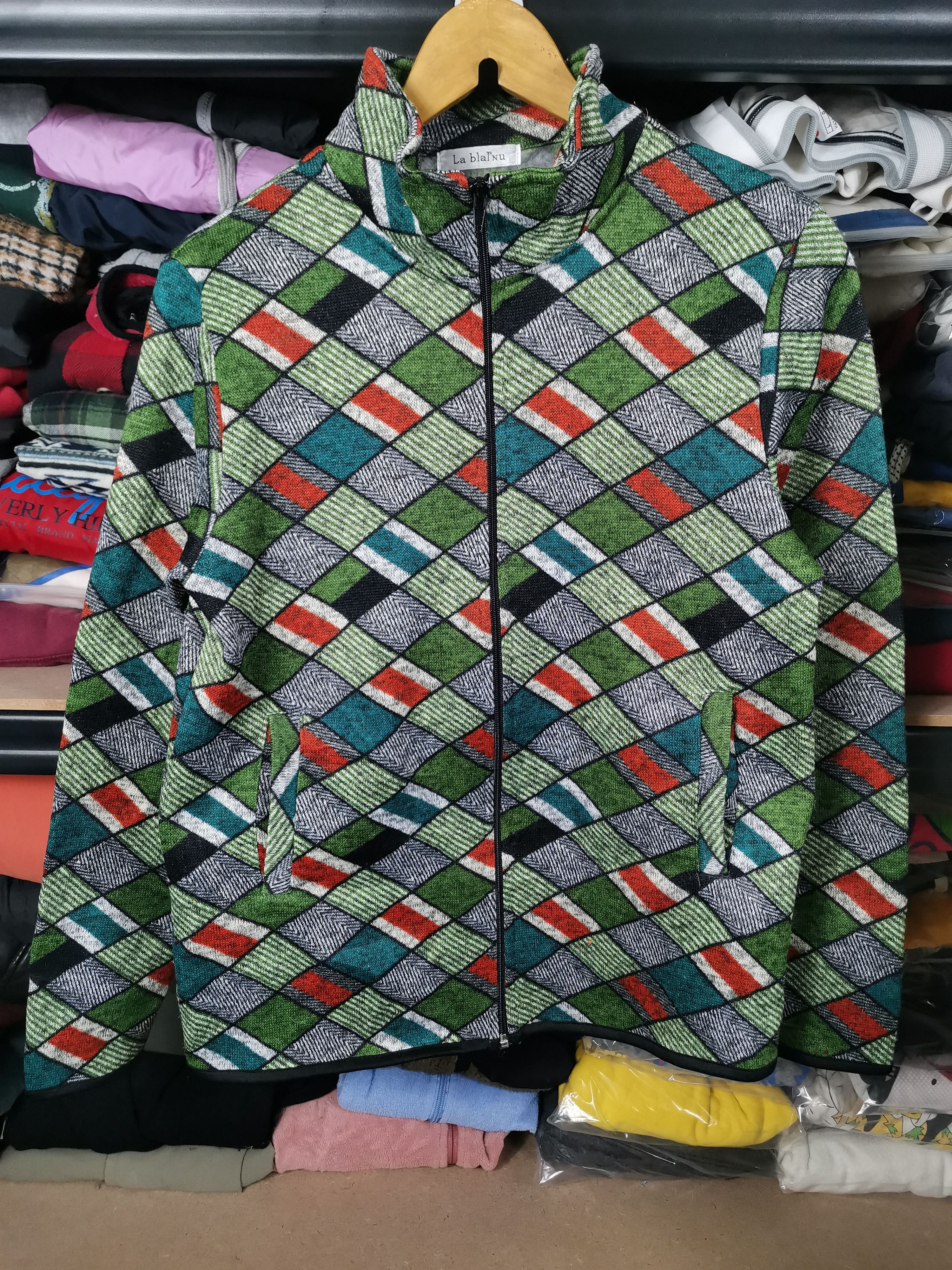 image of Archival Clothing x Vintage La Blal Nu Chekered Multicolor Jacket (Size Medium)