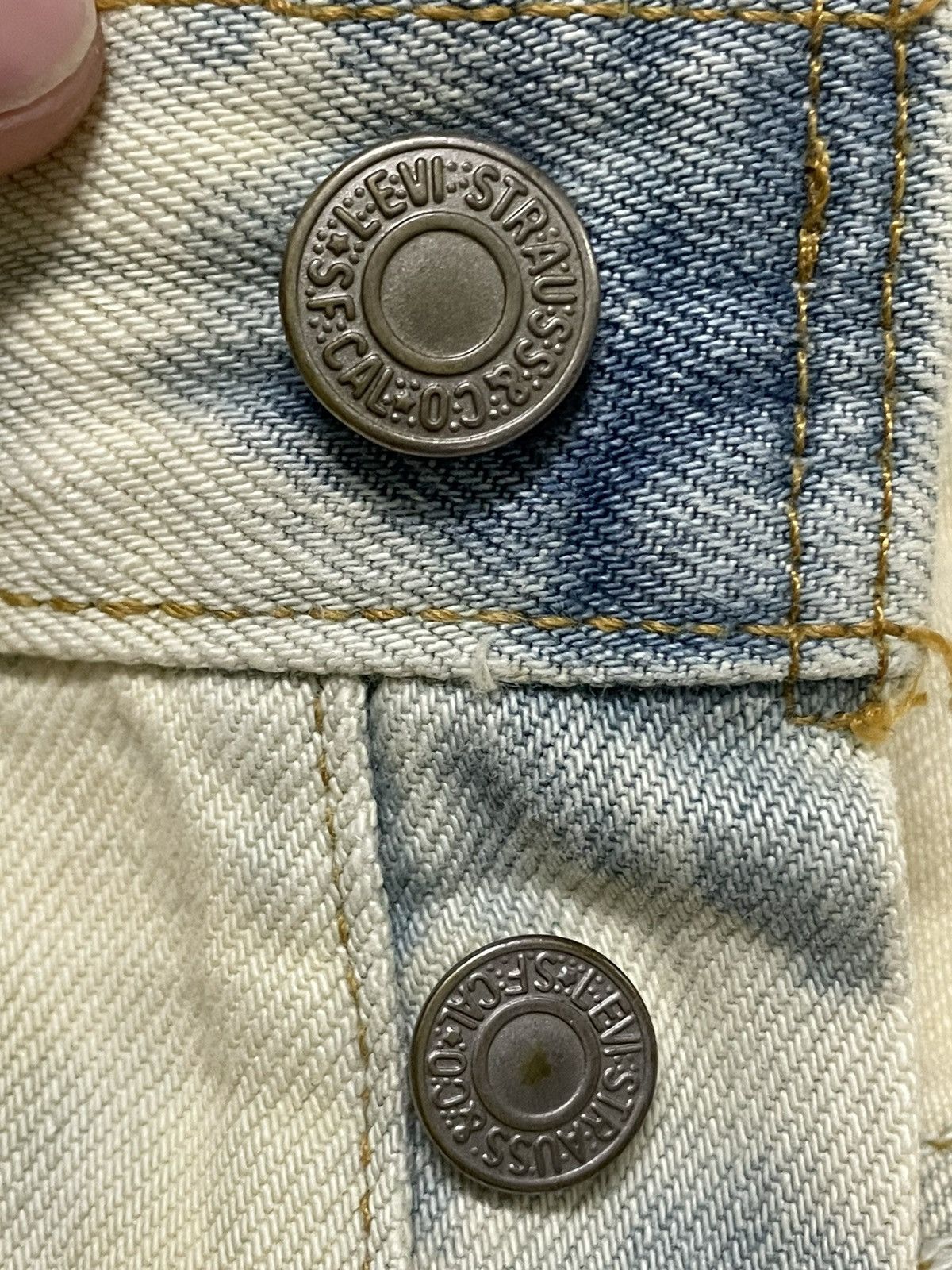 Levi's Vintage Levis 501 Bleach Distressed Denim Kurt Cobain Style Size US 32 / EU 48 - 12 Thumbnail