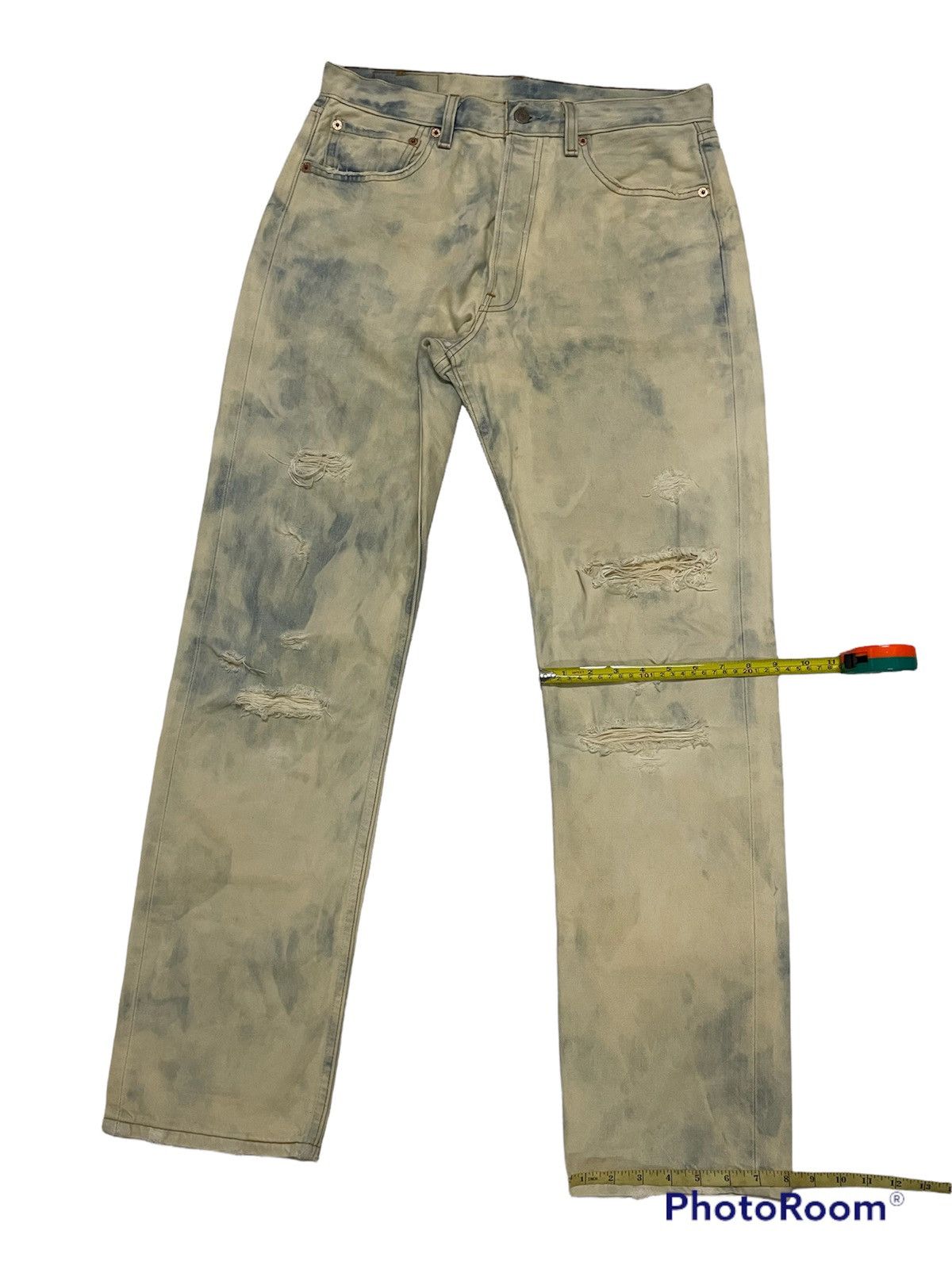 Levi's Vintage Levis 501 Bleach Distressed Denim Kurt Cobain Style Size US 32 / EU 48 - 10 Thumbnail