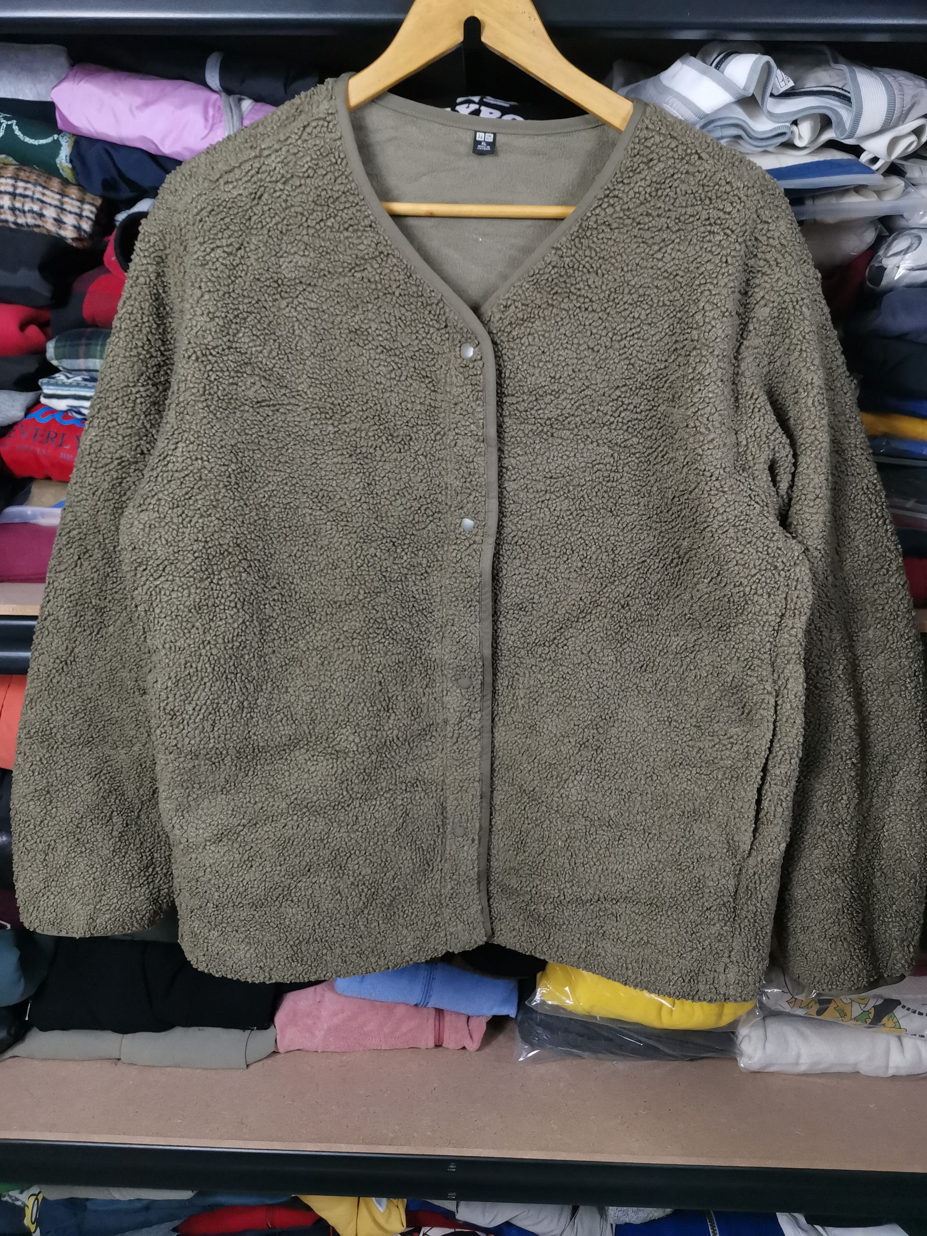 Japanese Brand Uniqlo Sherpa Cardigan Jacket Size US XL / EU 56 / 4 - 1 Thumbnail