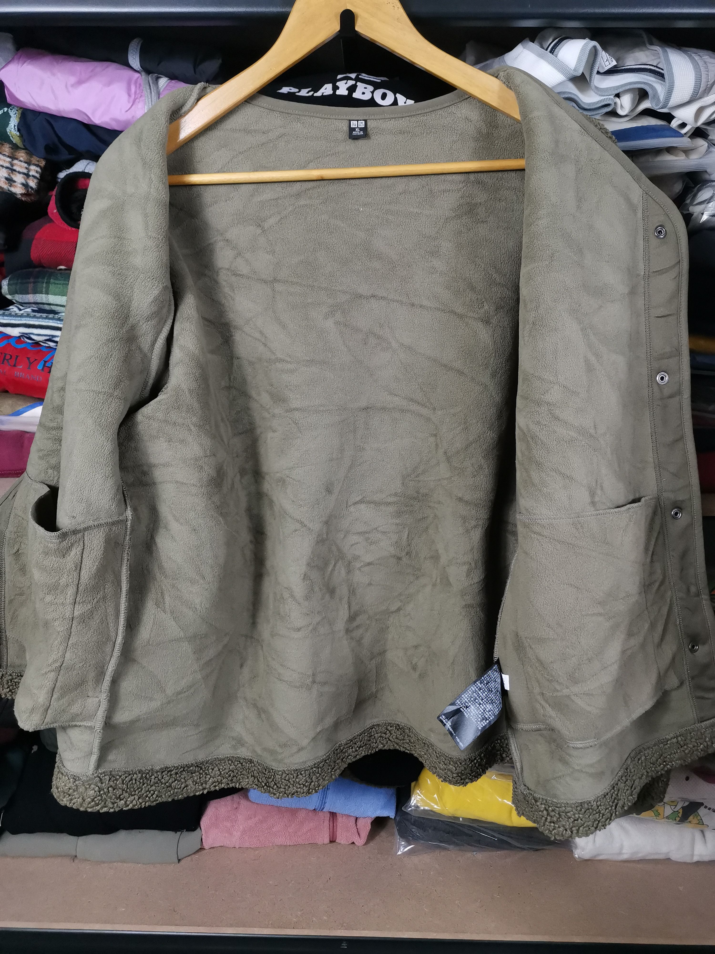 Japanese Brand Uniqlo Sherpa Cardigan Jacket Size US XL / EU 56 / 4 - 3 Thumbnail