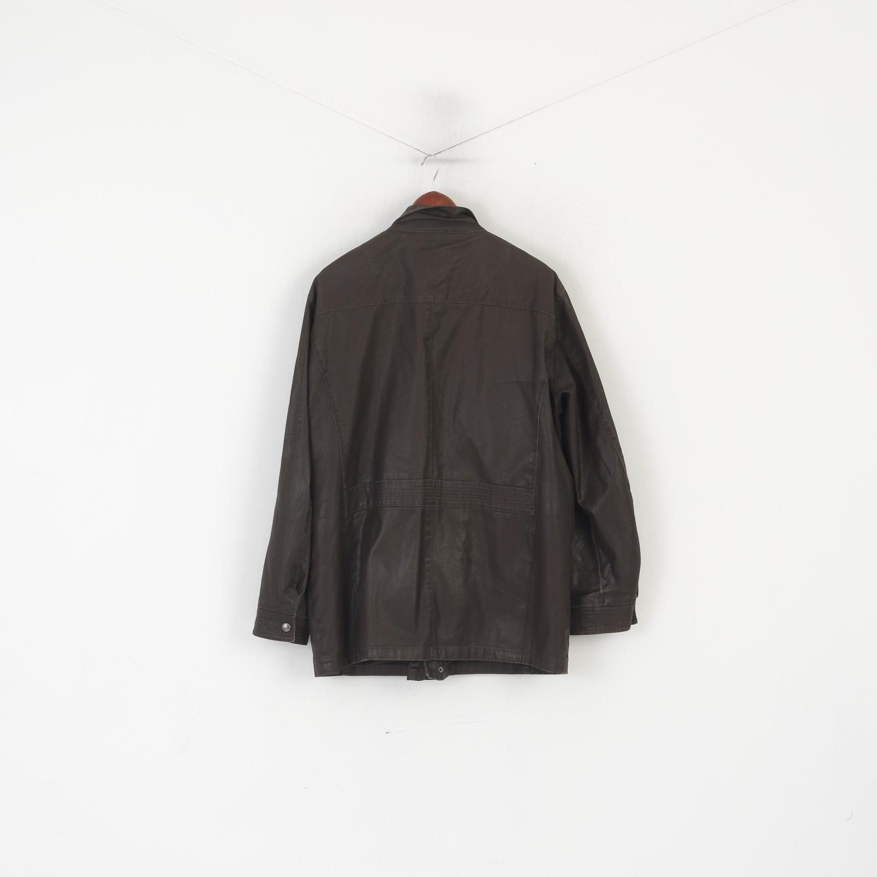 Vintage Wellensteyn Montgomery Men XL Jacket Brown Military 0481 Size US XL / EU 56 / 4 - 9 Thumbnail