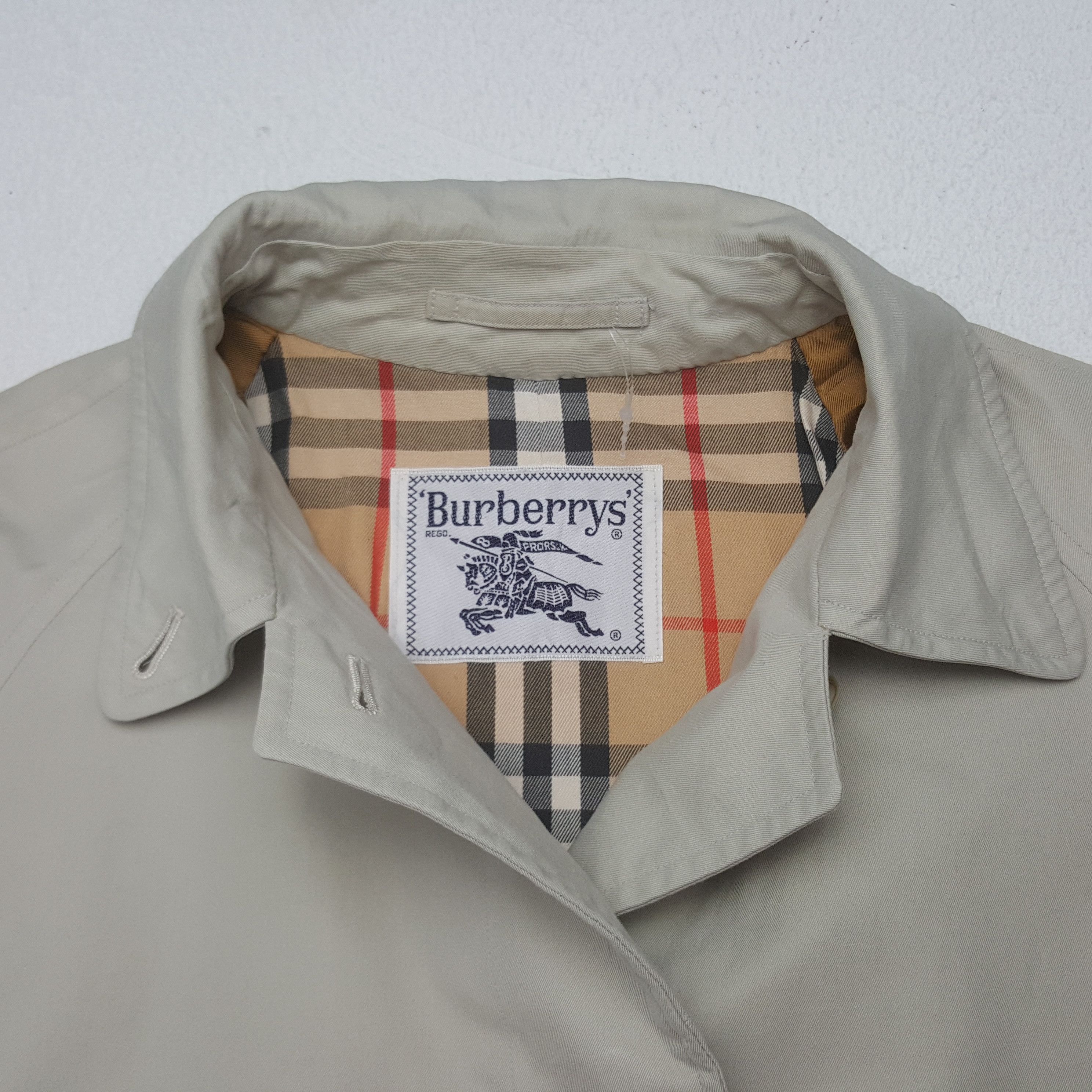 Burberry Vintage Burberrys London Nova Check Trench Coat Jacket Size M / US 6-8 / IT 42-44 - 3 Thumbnail