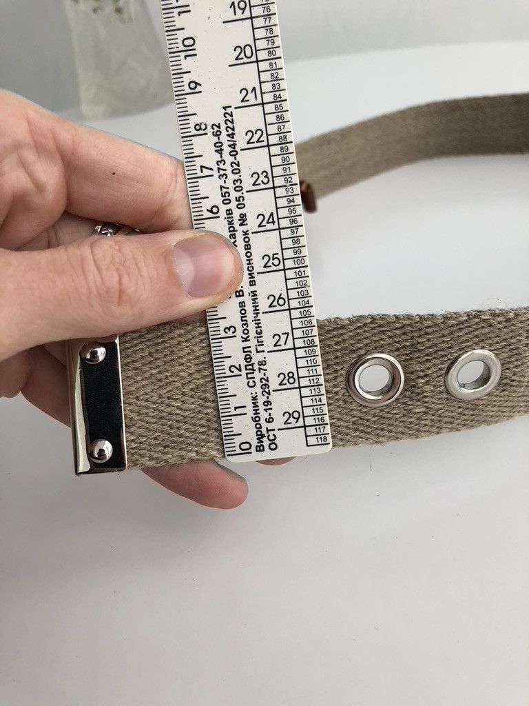 Dolce & Gabbana Dolce & Gabbana Beige Canvas and Leather Women's Belt Size ONE SIZE - 8 Thumbnail