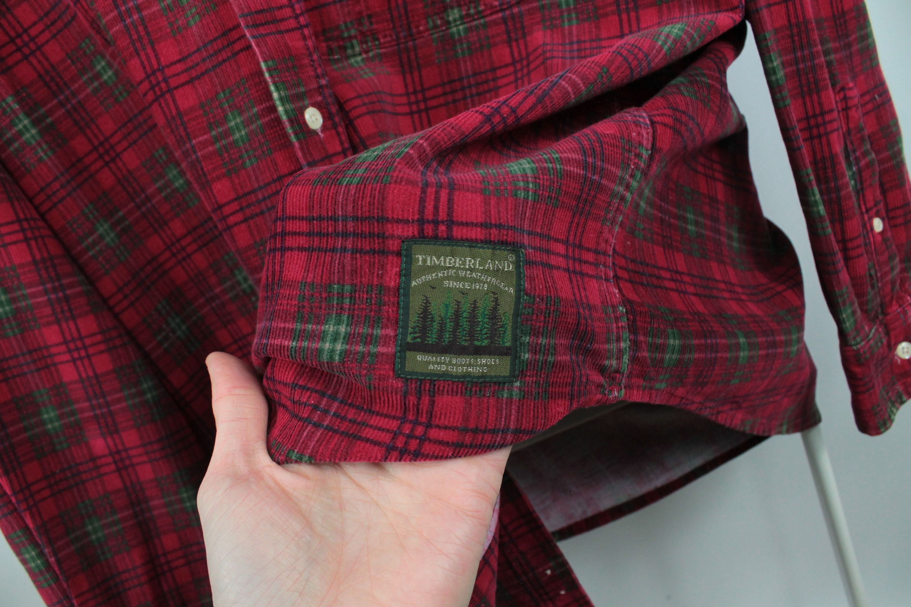 Timberland × Vintage Vintage Timberland Weathergear Corduroy Chekered Shirt Size US XL / EU 56 / 4 - 9 Thumbnail