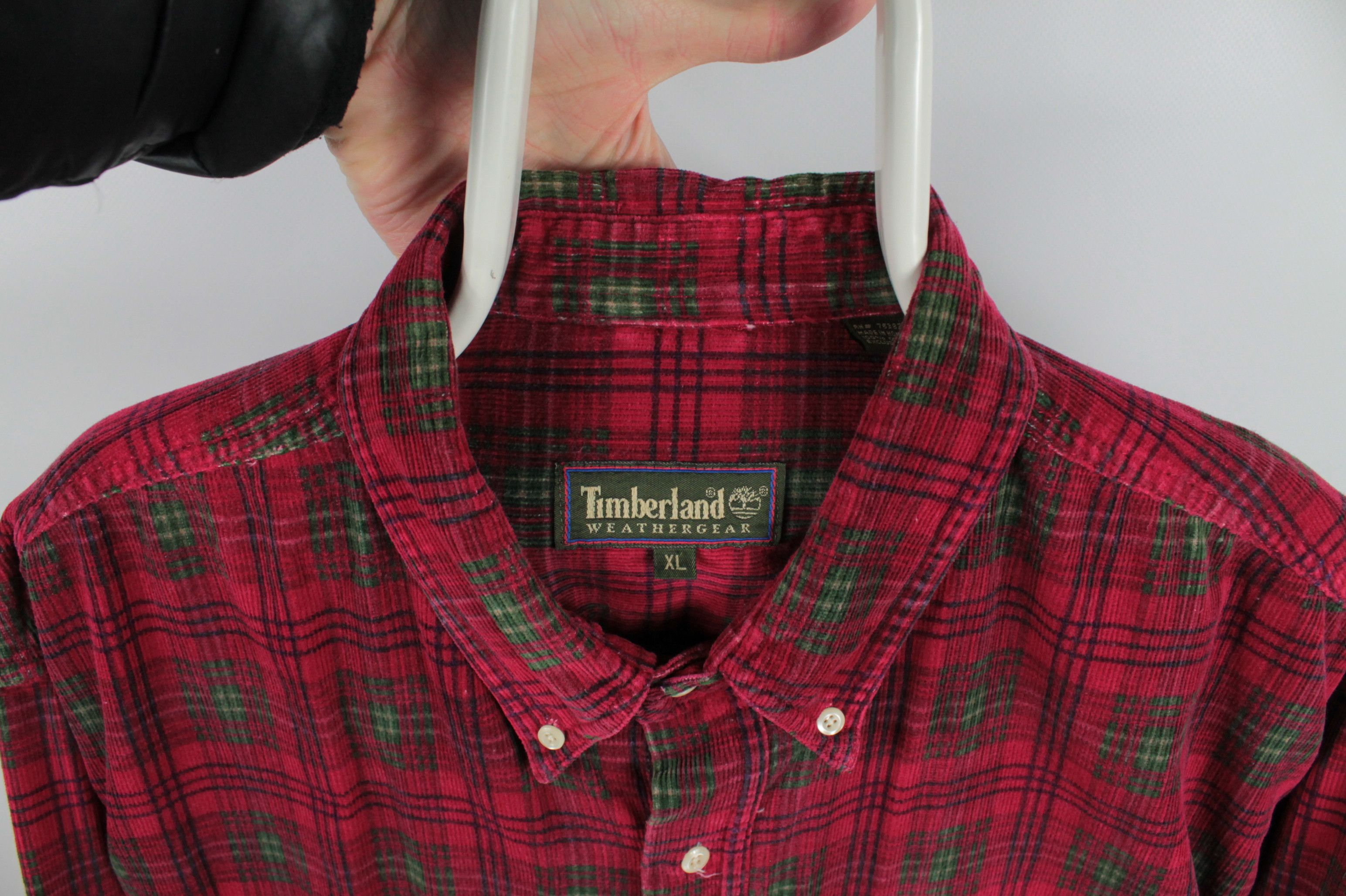 Timberland × Vintage Vintage Timberland Weathergear Corduroy Chekered Shirt Size US XL / EU 56 / 4 - 3 Thumbnail