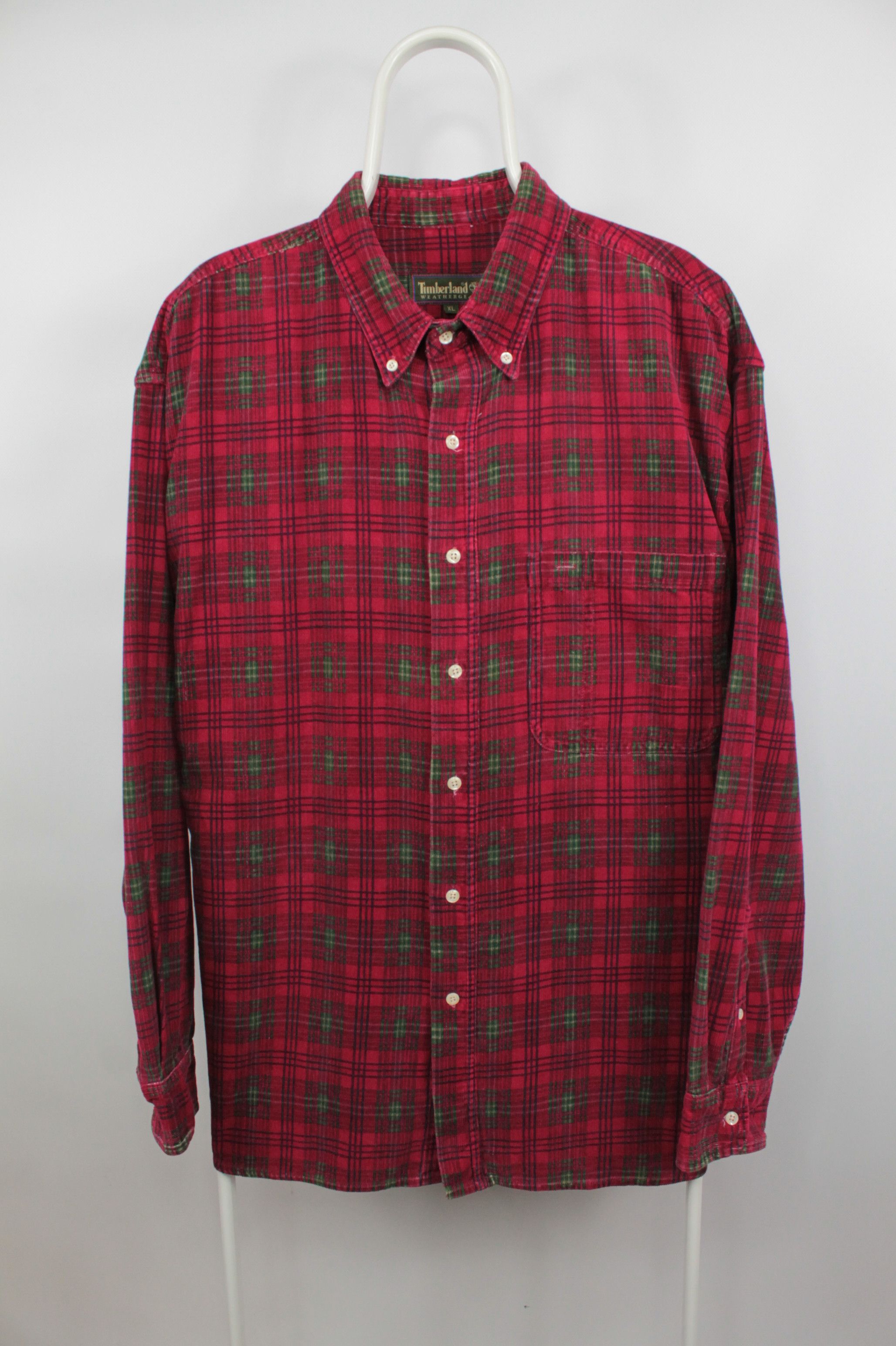 Timberland × Vintage Vintage Timberland Weathergear Corduroy Chekered Shirt Size US XL / EU 56 / 4 - 1 Thumbnail