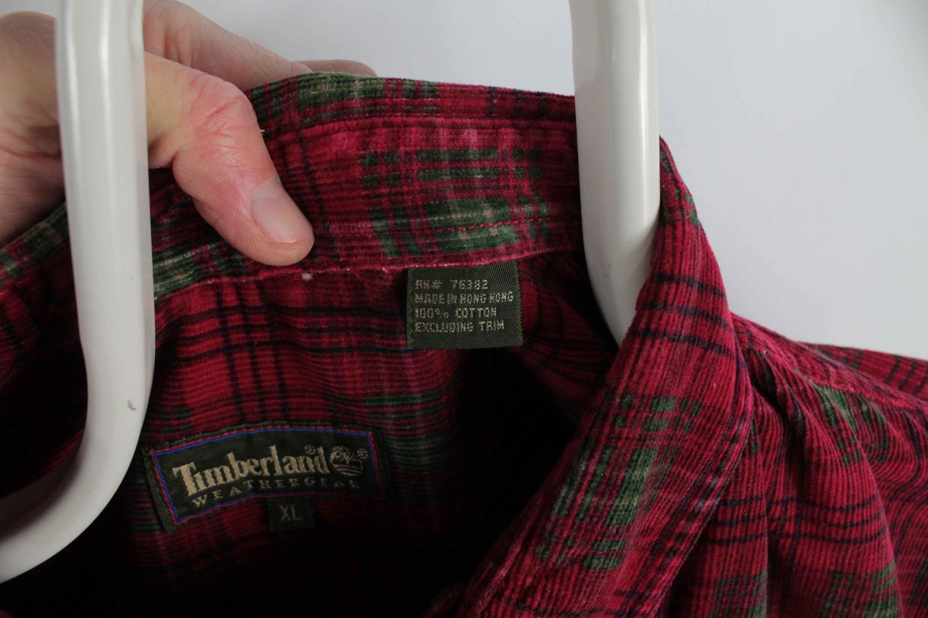 Timberland × Vintage Vintage Timberland Weathergear Corduroy Chekered Shirt Size US XL / EU 56 / 4 - 4 Thumbnail