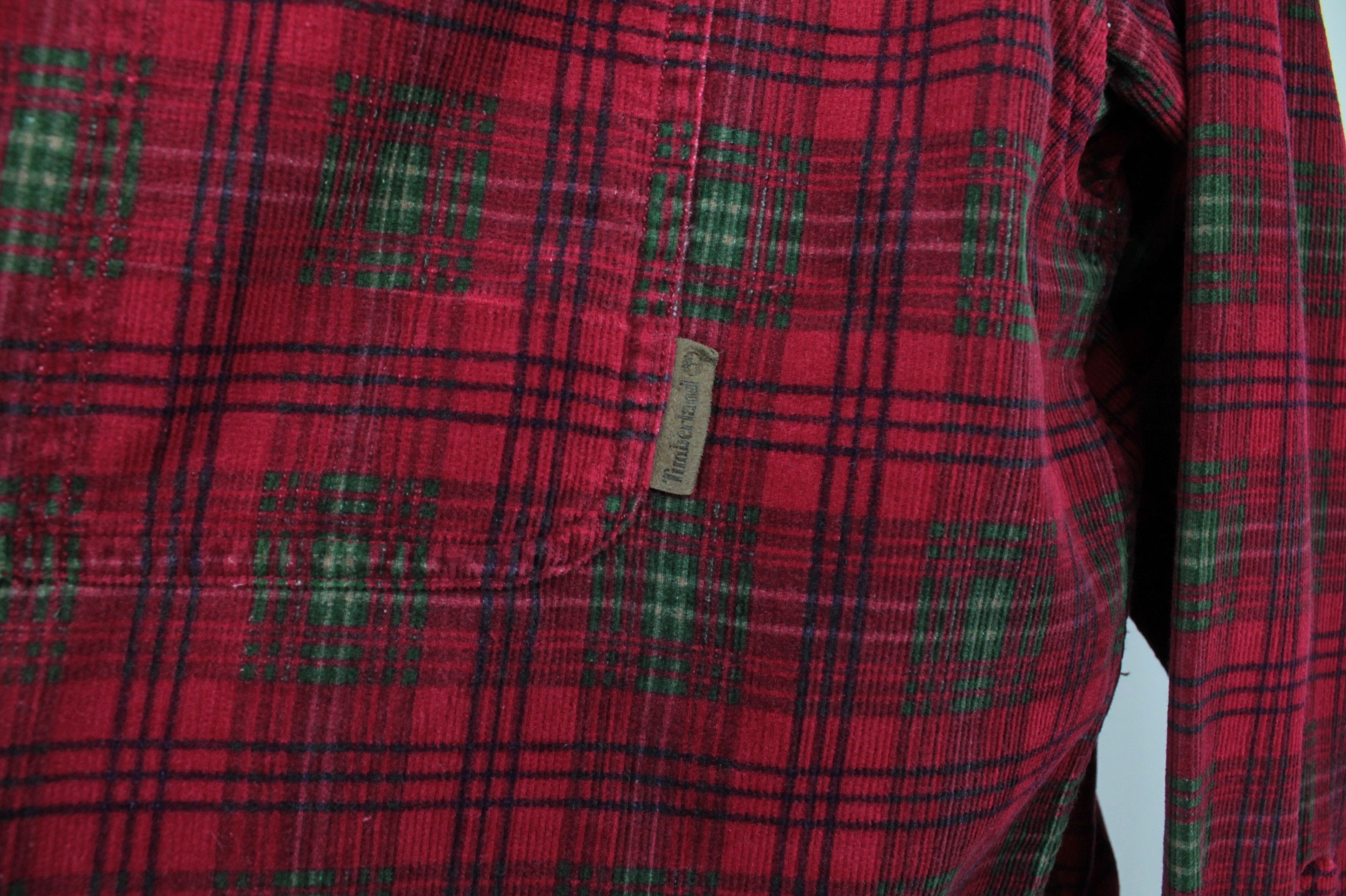 Timberland × Vintage Vintage Timberland Weathergear Corduroy Chekered Shirt Size US XL / EU 56 / 4 - 8 Thumbnail