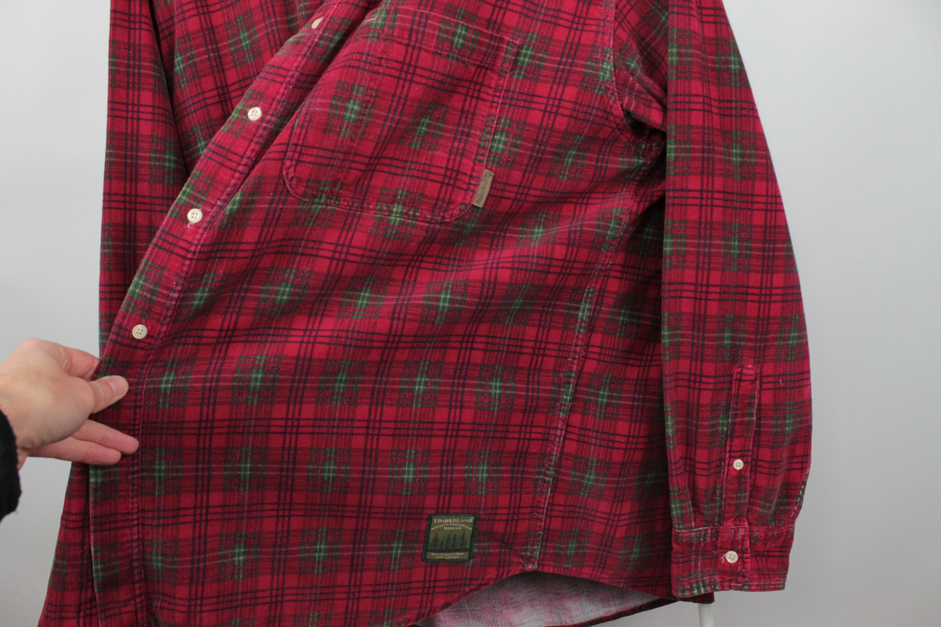 Timberland × Vintage Vintage Timberland Weathergear Corduroy Chekered Shirt Size US XL / EU 56 / 4 - 7 Thumbnail