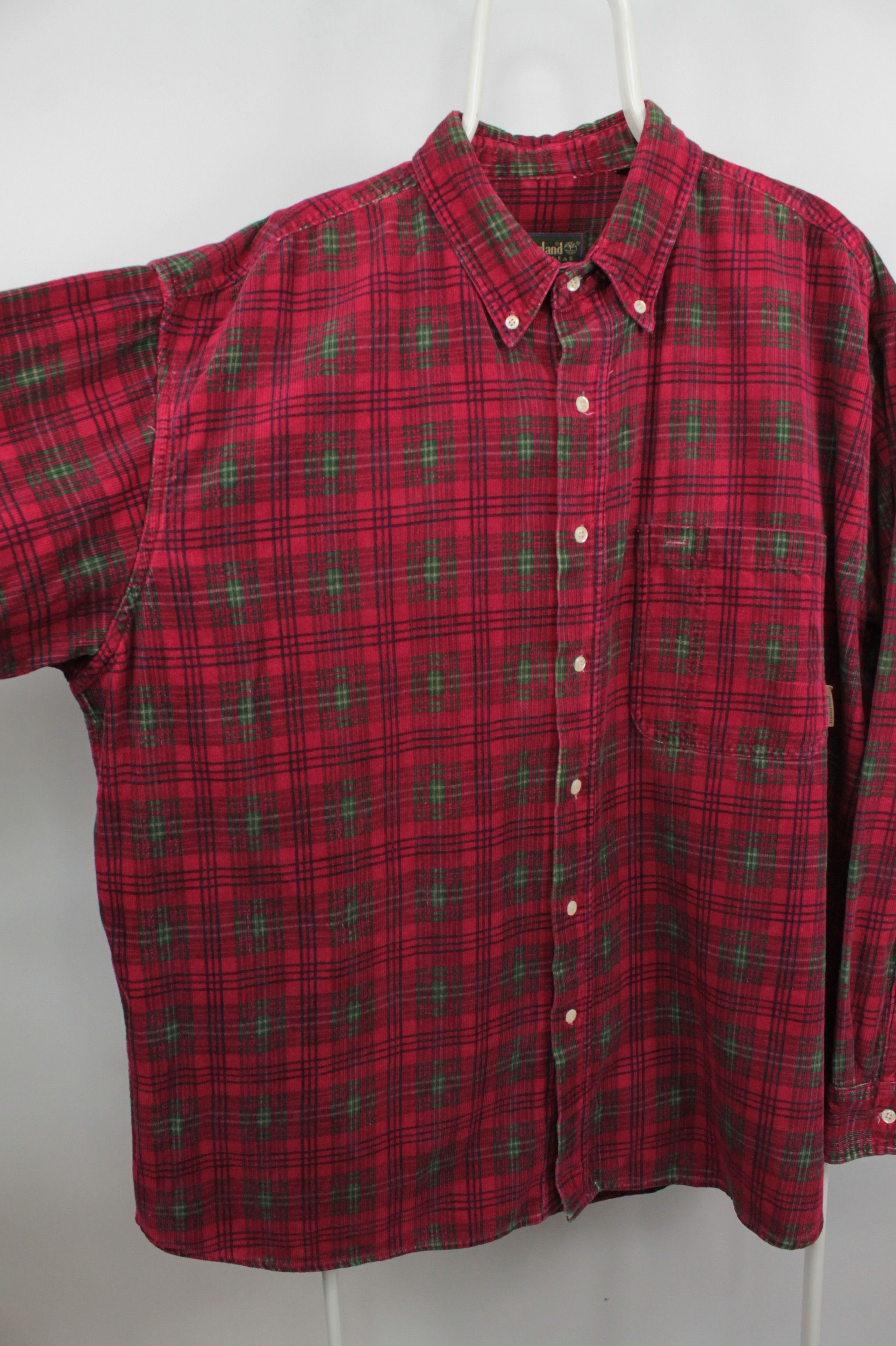 Timberland × Vintage Vintage Timberland Weathergear Corduroy Chekered Shirt Size US XL / EU 56 / 4 - 6 Thumbnail
