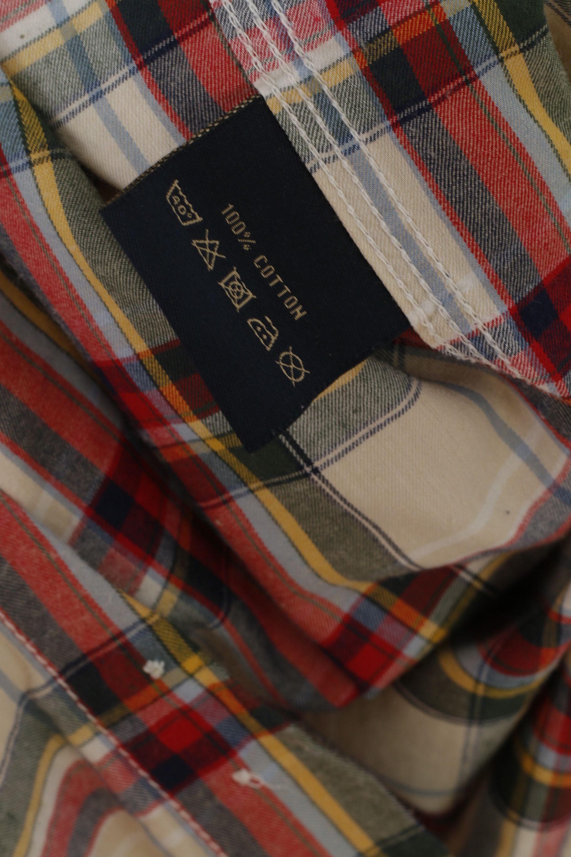 Musto Musto Men L Casual Shirt Beige Check Cotton 0480 Size US L / EU 52-54 / 3 - 5 Thumbnail