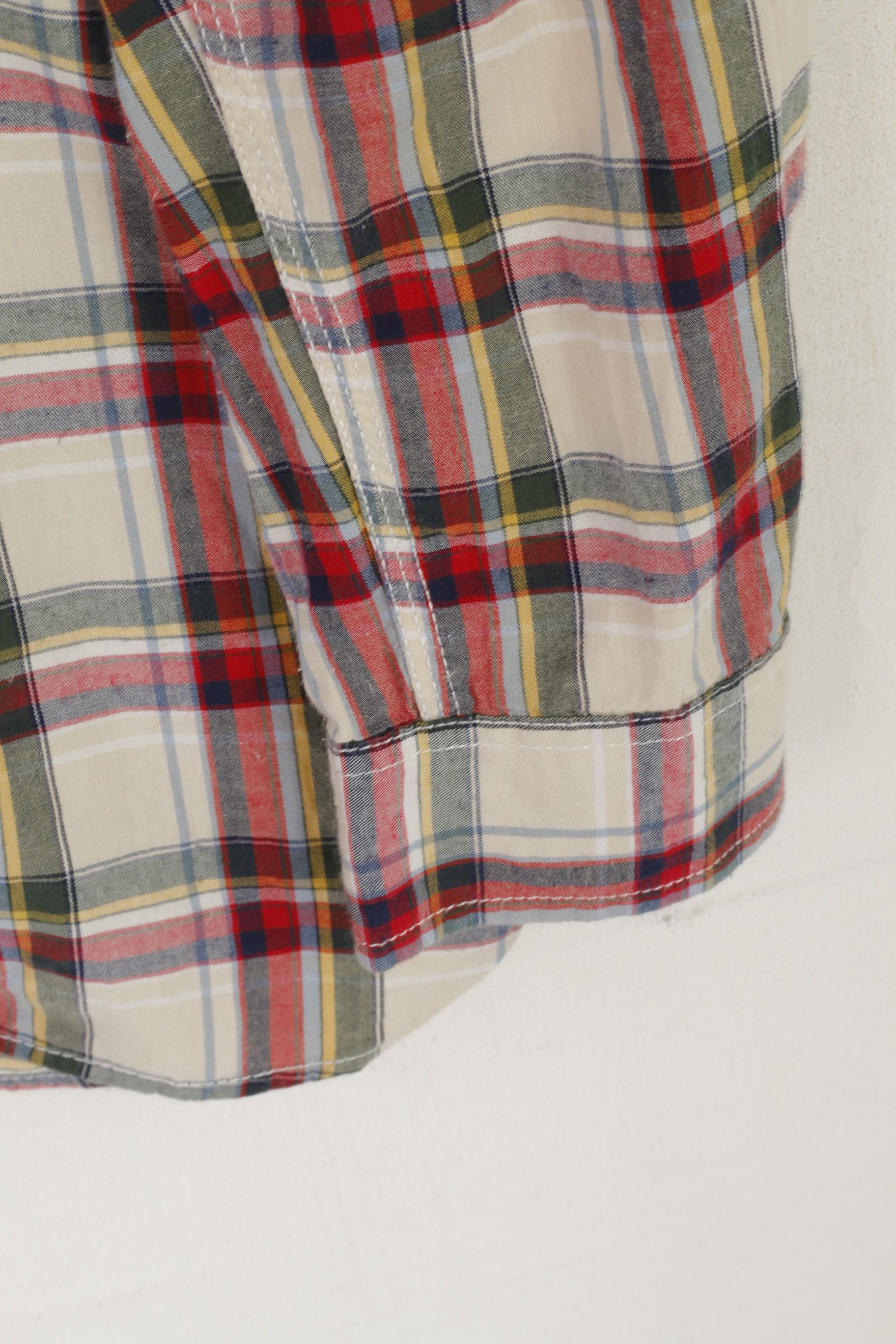 Musto Musto Men L Casual Shirt Beige Check Cotton 0480 Size US L / EU 52-54 / 3 - 3 Thumbnail