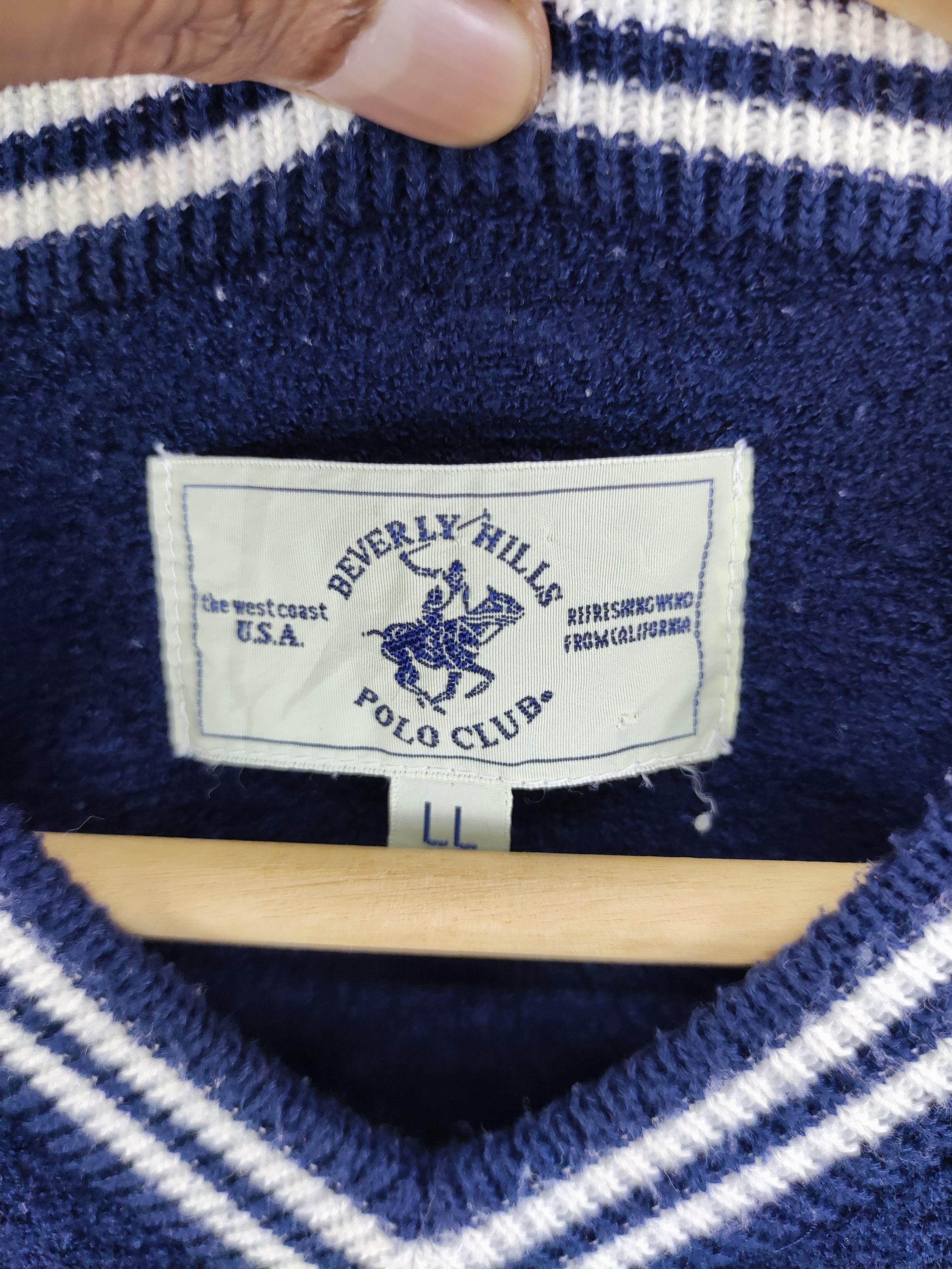 Beverly Hills Polo Club Vintage Beverly Hills Polo Club Sweater Vneck Size US L / EU 52-54 / 3 - 3 Thumbnail