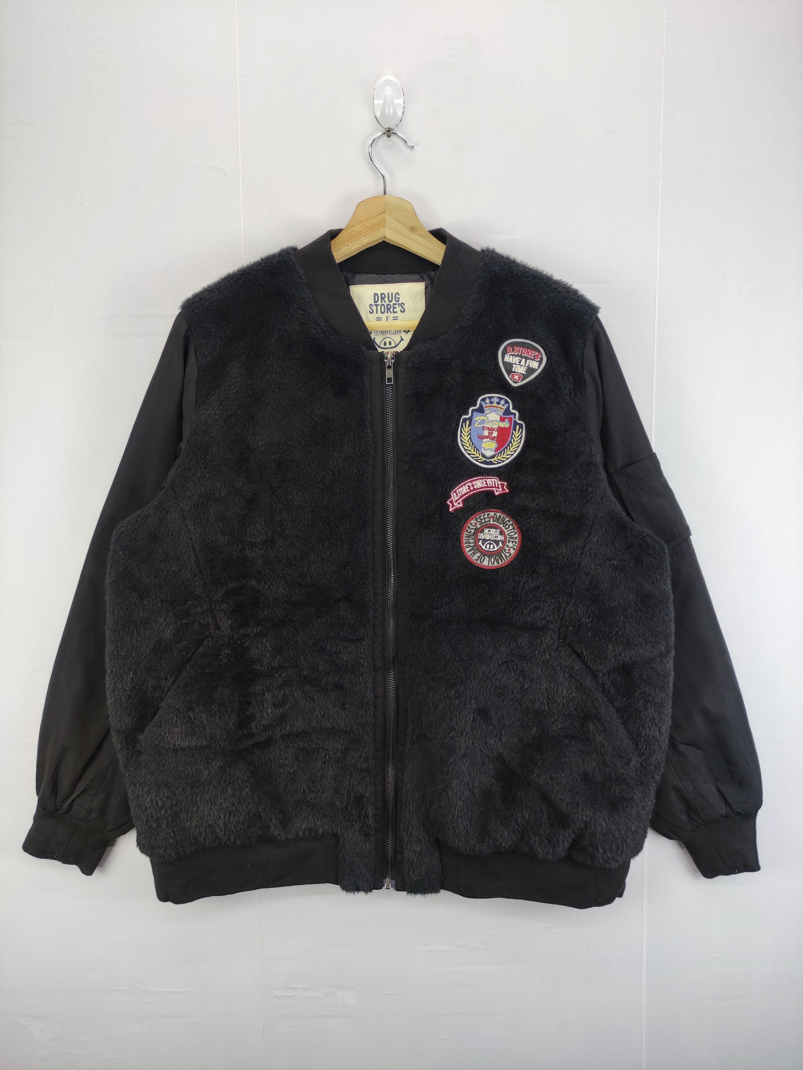 Japanese Brand Vintage Drug Store's Fleece Jacket Zipper Size US XL / EU 56 / 4 - 1 Thumbnail