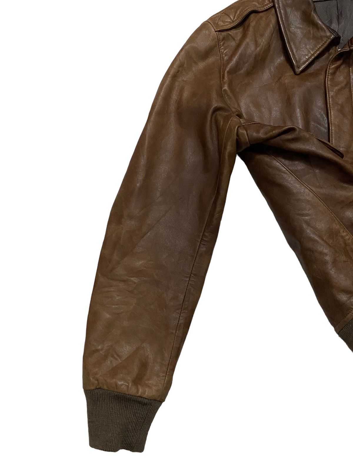Aero Leathers × Japanese Brand × United Arrows United Arrows Military Inspired Leather Jacket Size US M / EU 48-50 / 2 - 8 Thumbnail