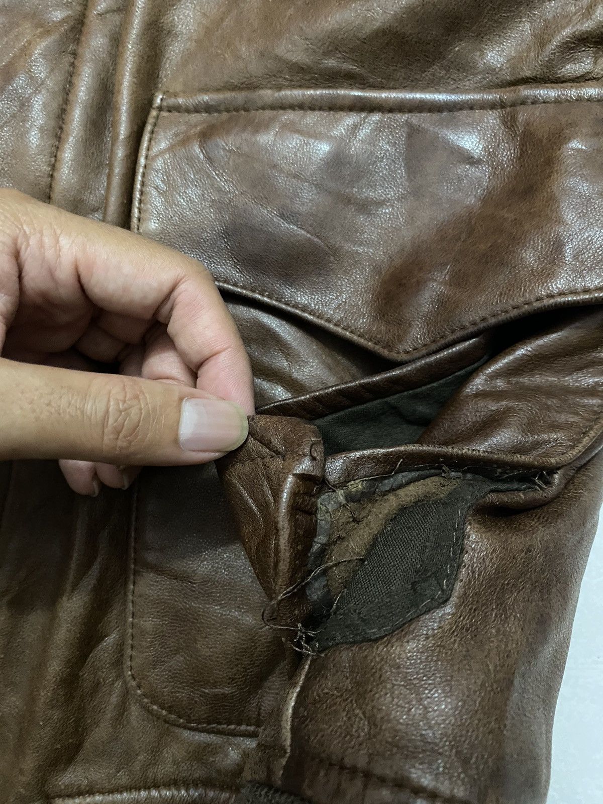 Aero Leathers × Japanese Brand × United Arrows United Arrows Military Inspired Leather Jacket Size US M / EU 48-50 / 2 - 7 Thumbnail
