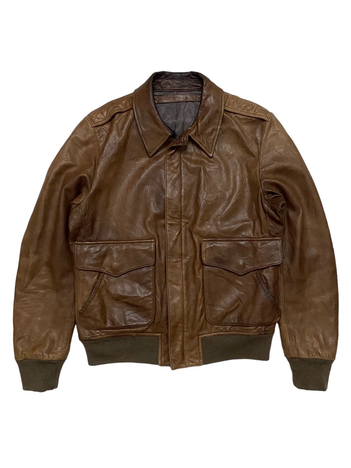Aero Leathers × Japanese Brand × United Arrows United Arrows Military Inspired Leather Jacket Size US M / EU 48-50 / 2 - 1 Thumbnail