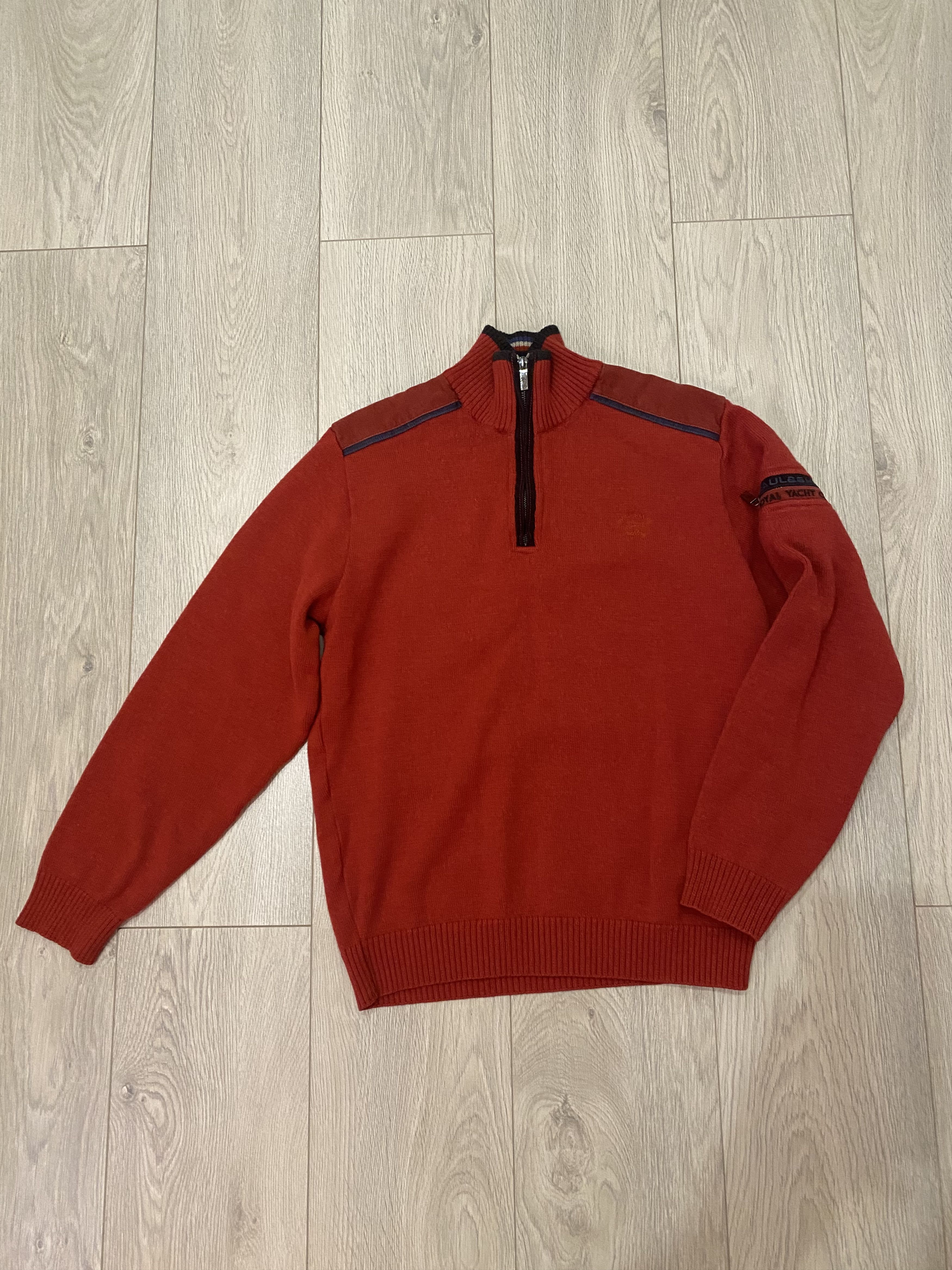 image of Paul Shark Yachting Wool Sweater Size S in Orange, Men's