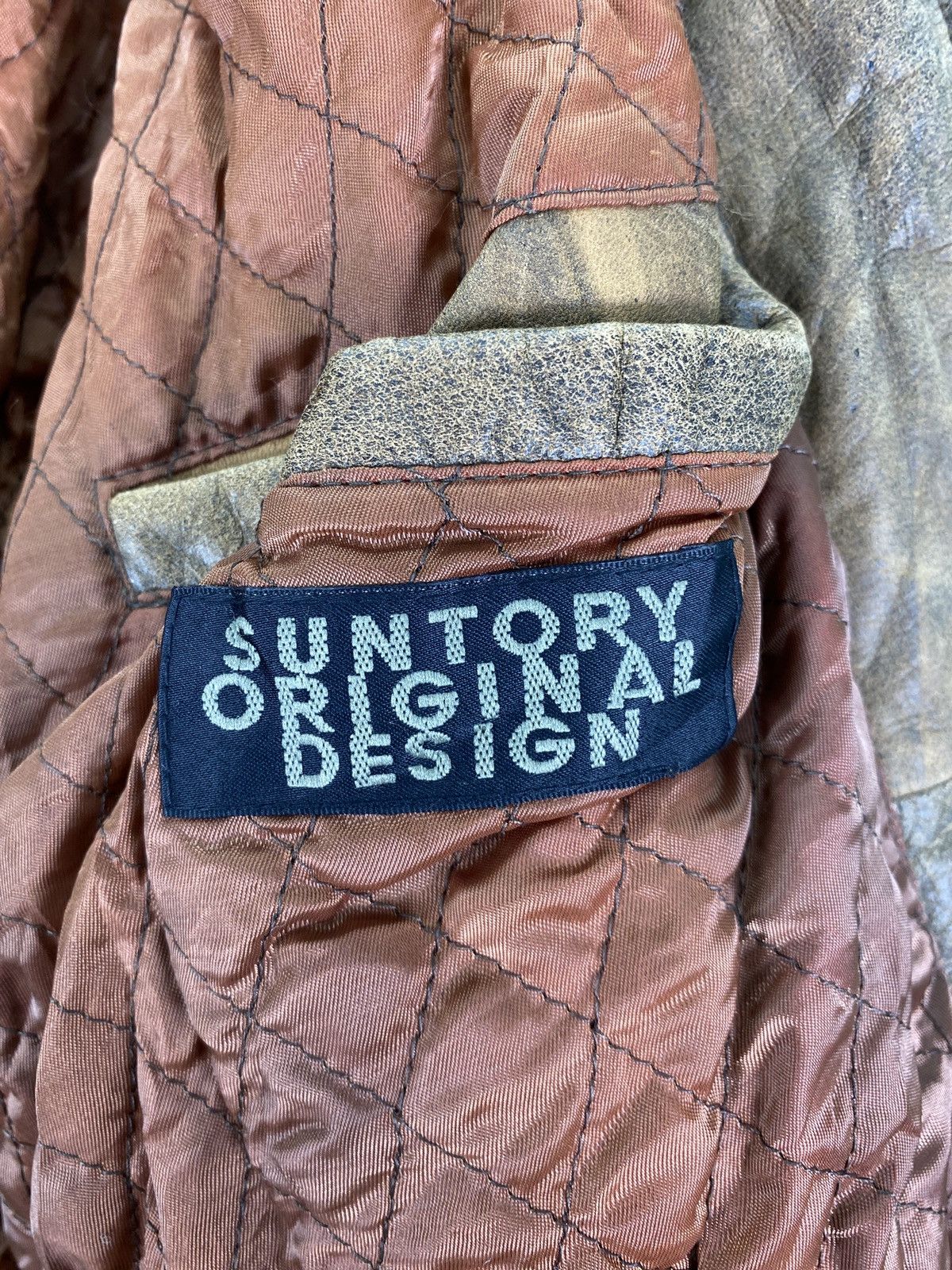 Vintage Vintage 90s Suntory Coffee Boss Leather Bomber Jacket Size US L / EU 52-54 / 3 - 6 Thumbnail