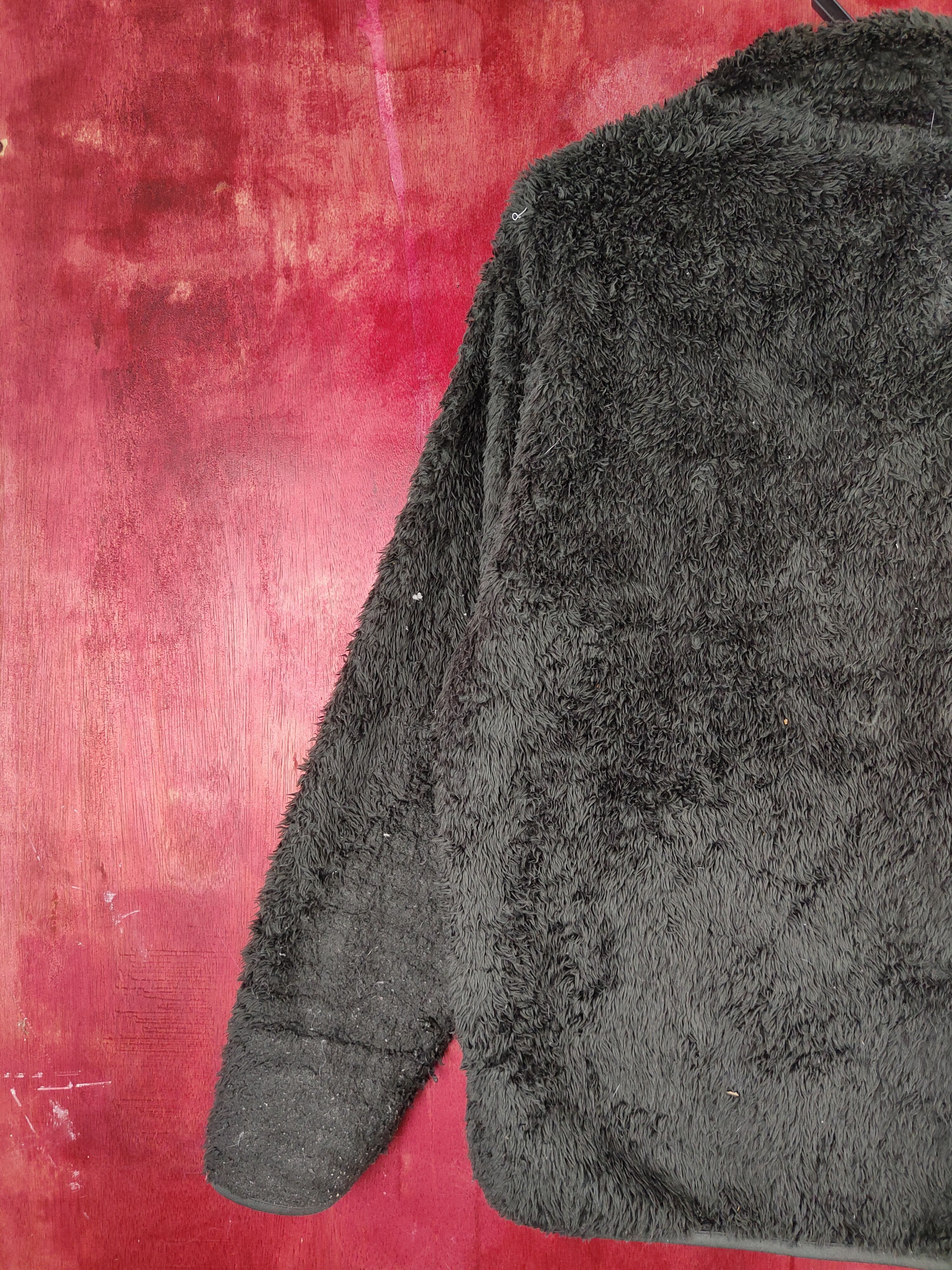 Japanese Brand Closshi Black fleece Shag Shaggy Fur Mohair Sweater #S837 Size US L / EU 52-54 / 3 - 8 Thumbnail