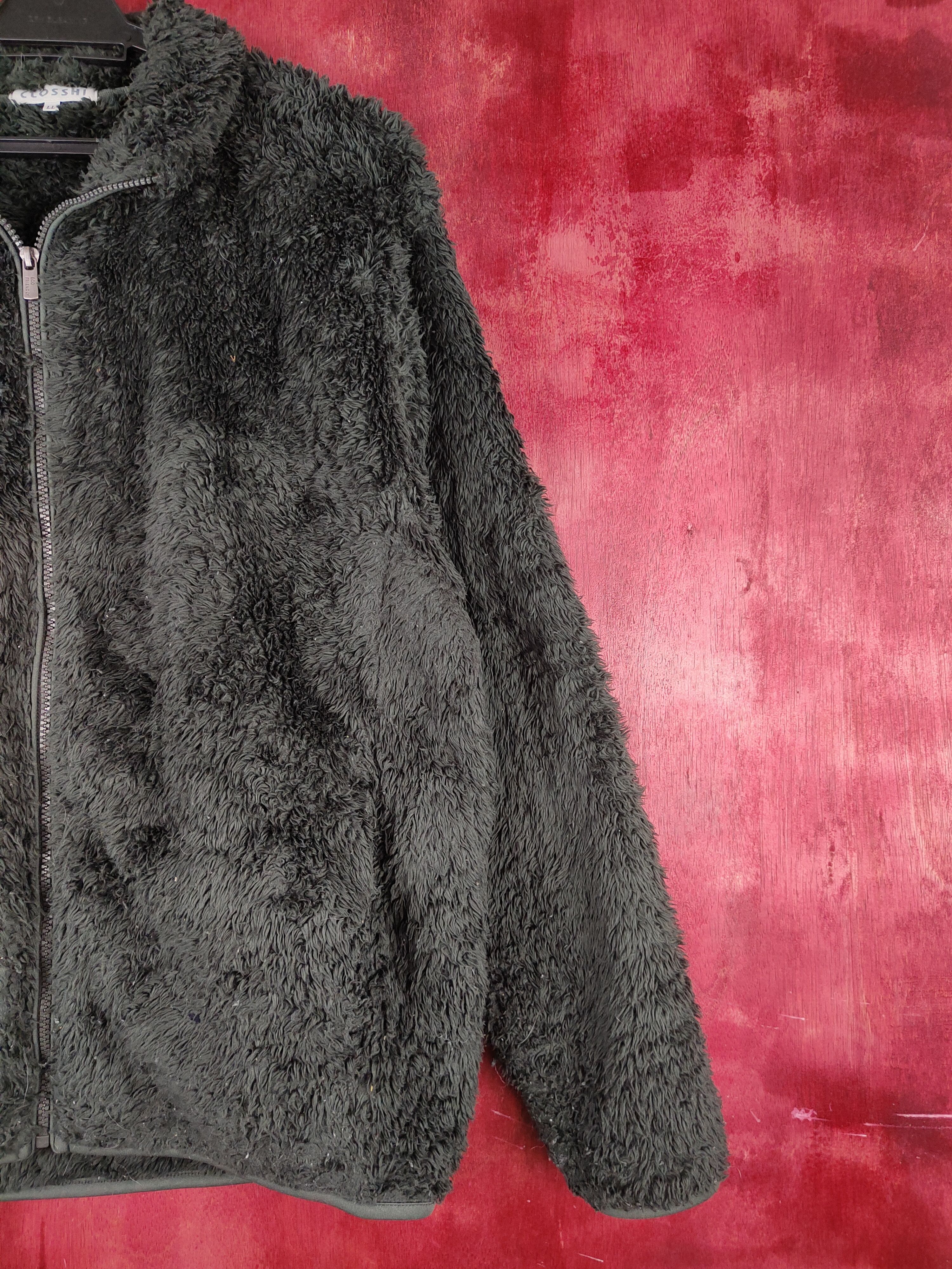 Japanese Brand Closshi Black fleece Shag Shaggy Fur Mohair Sweater #S837 Size US L / EU 52-54 / 3 - 5 Thumbnail