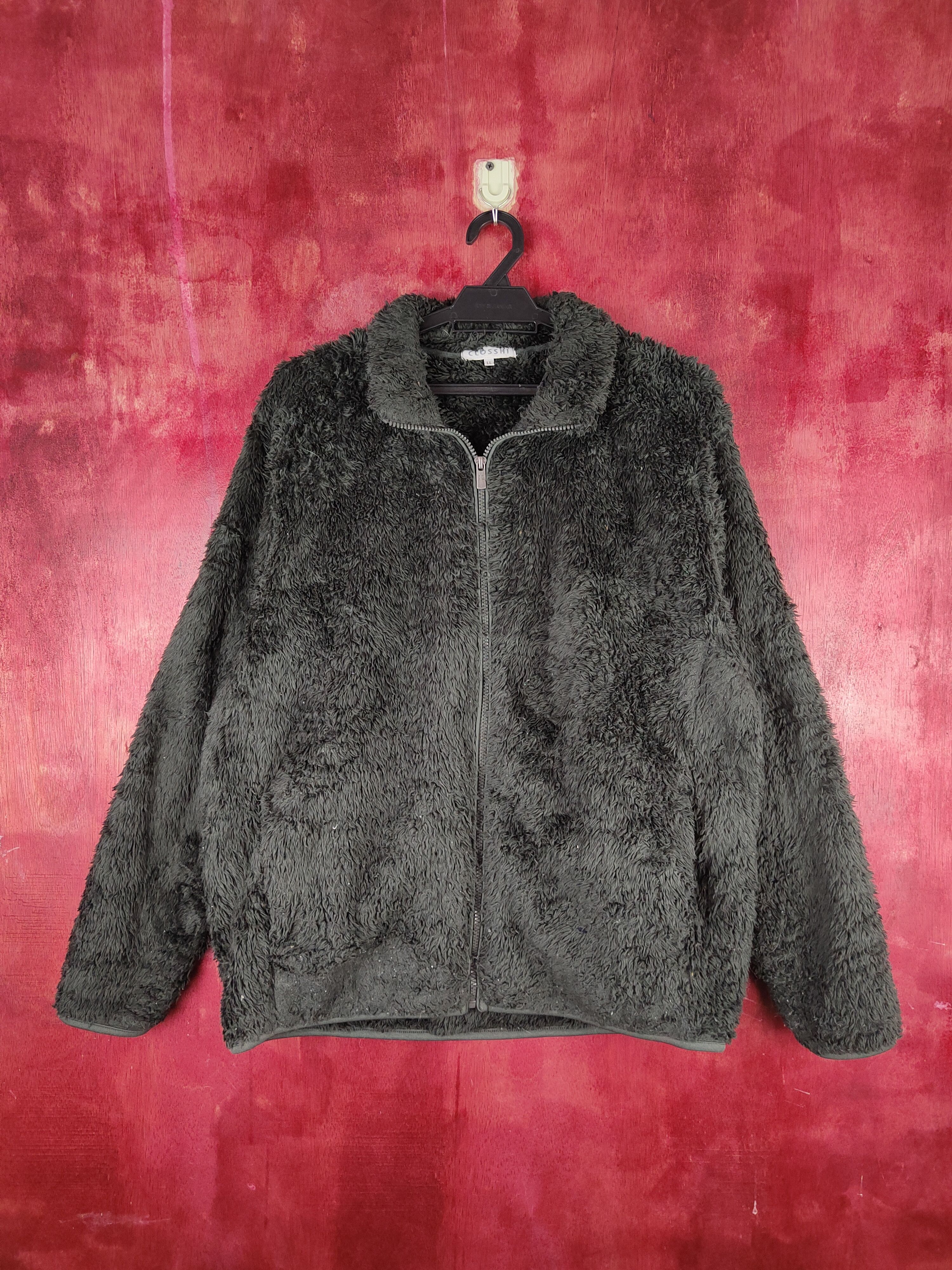 Japanese Brand Closshi Black fleece Shag Shaggy Fur Mohair Sweater #S837 Size US L / EU 52-54 / 3 - 1 Thumbnail