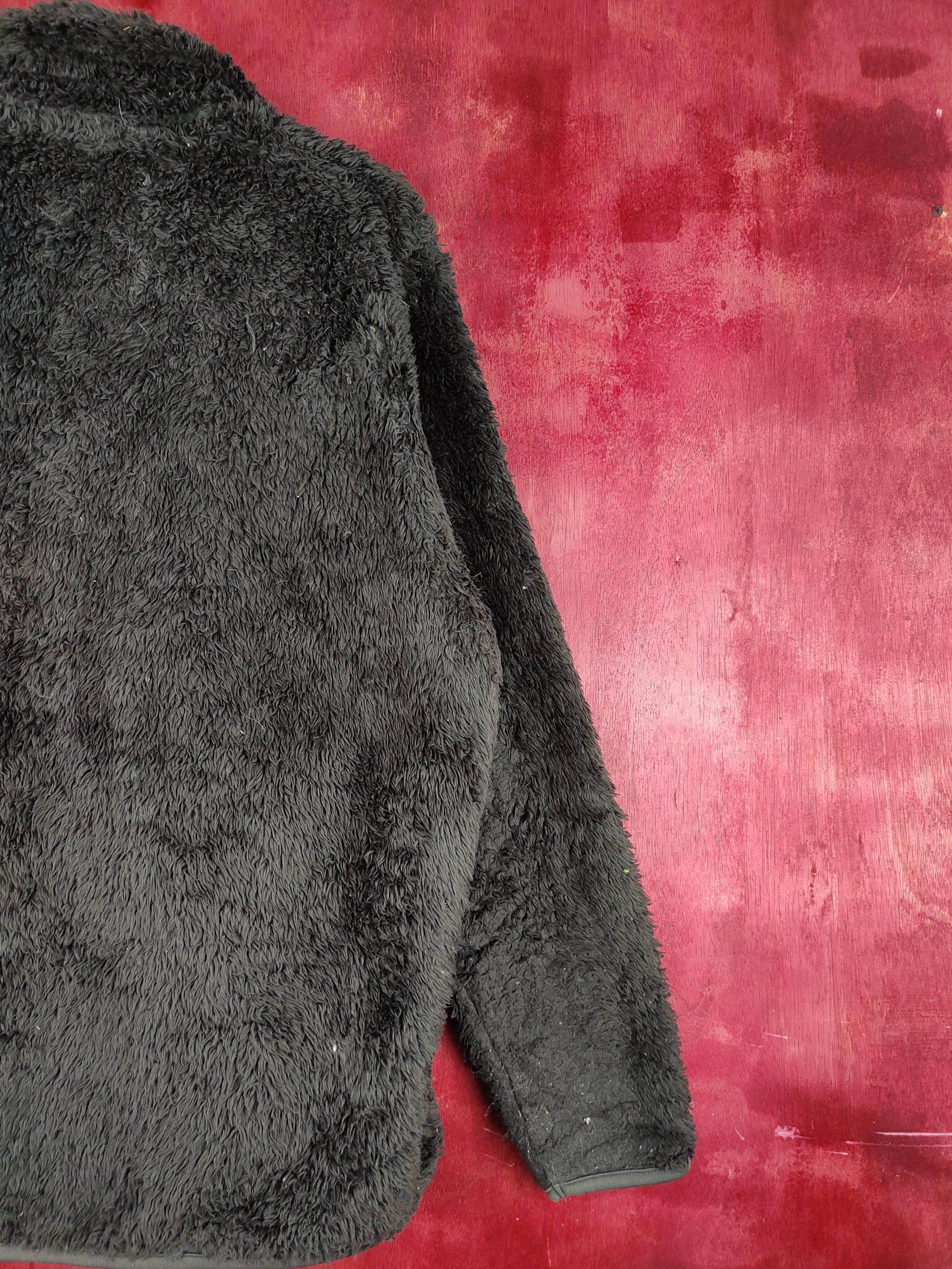 Japanese Brand Closshi Black fleece Shag Shaggy Fur Mohair Sweater #S837 Size US L / EU 52-54 / 3 - 9 Thumbnail