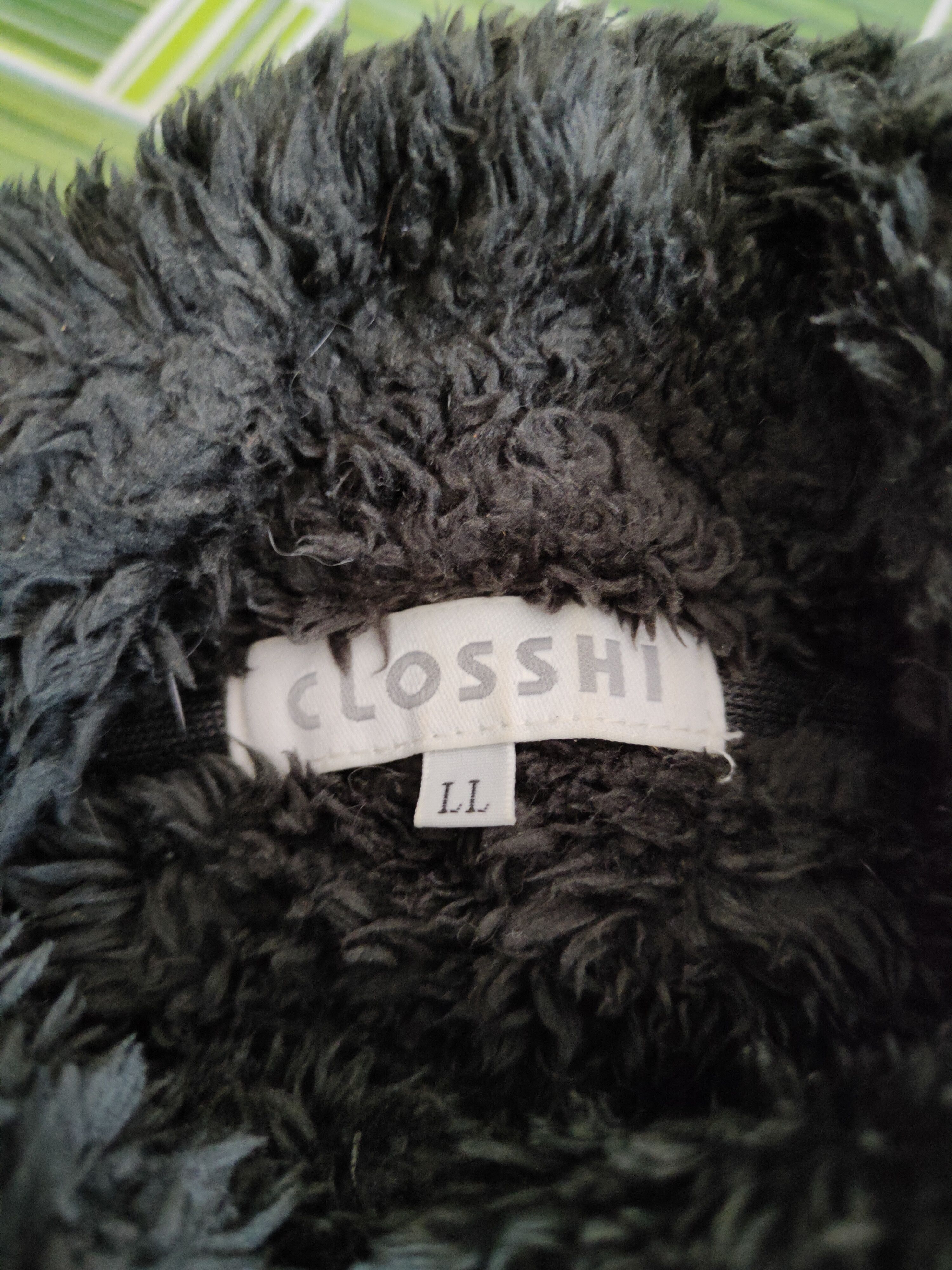 Japanese Brand Closshi Black fleece Shag Shaggy Fur Mohair Sweater #S837 Size US L / EU 52-54 / 3 - 12 Thumbnail