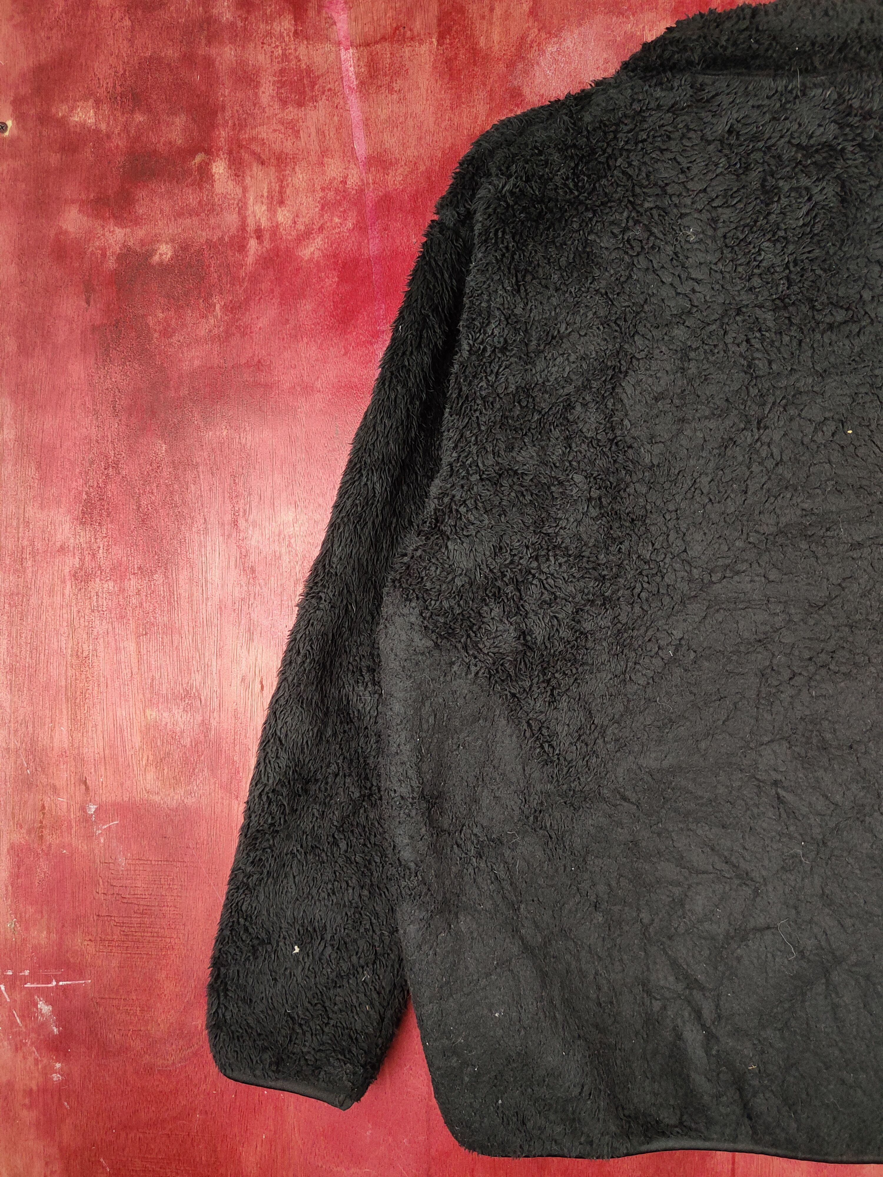 Uniqlo Uniqlo fleece vintage Black Shaggy Fur Sweater #S836 Size US L / EU 52-54 / 3 - 8 Thumbnail