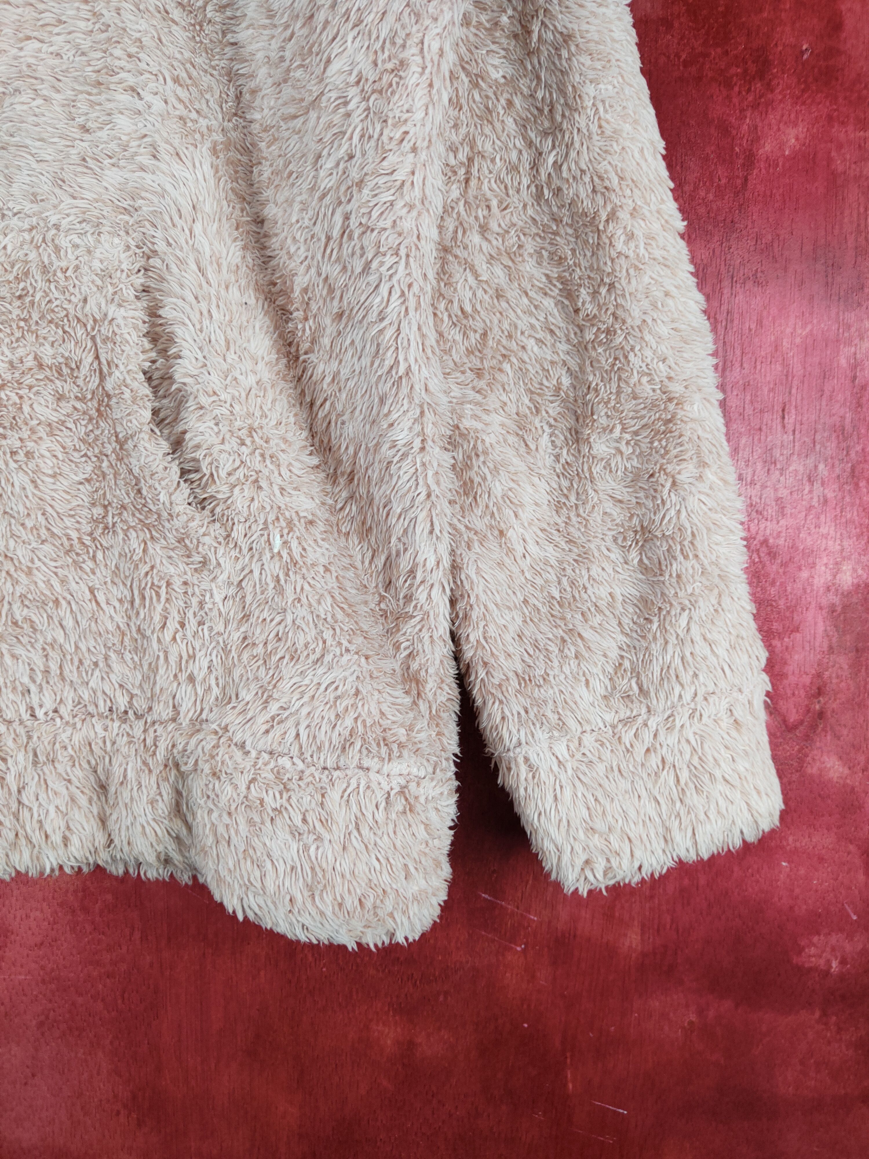 GU GU Peach fleece Shaggy Fur Hoodie Sweatshirt #S835 Size M / US 6-8 / IT 42-44 - 6 Thumbnail