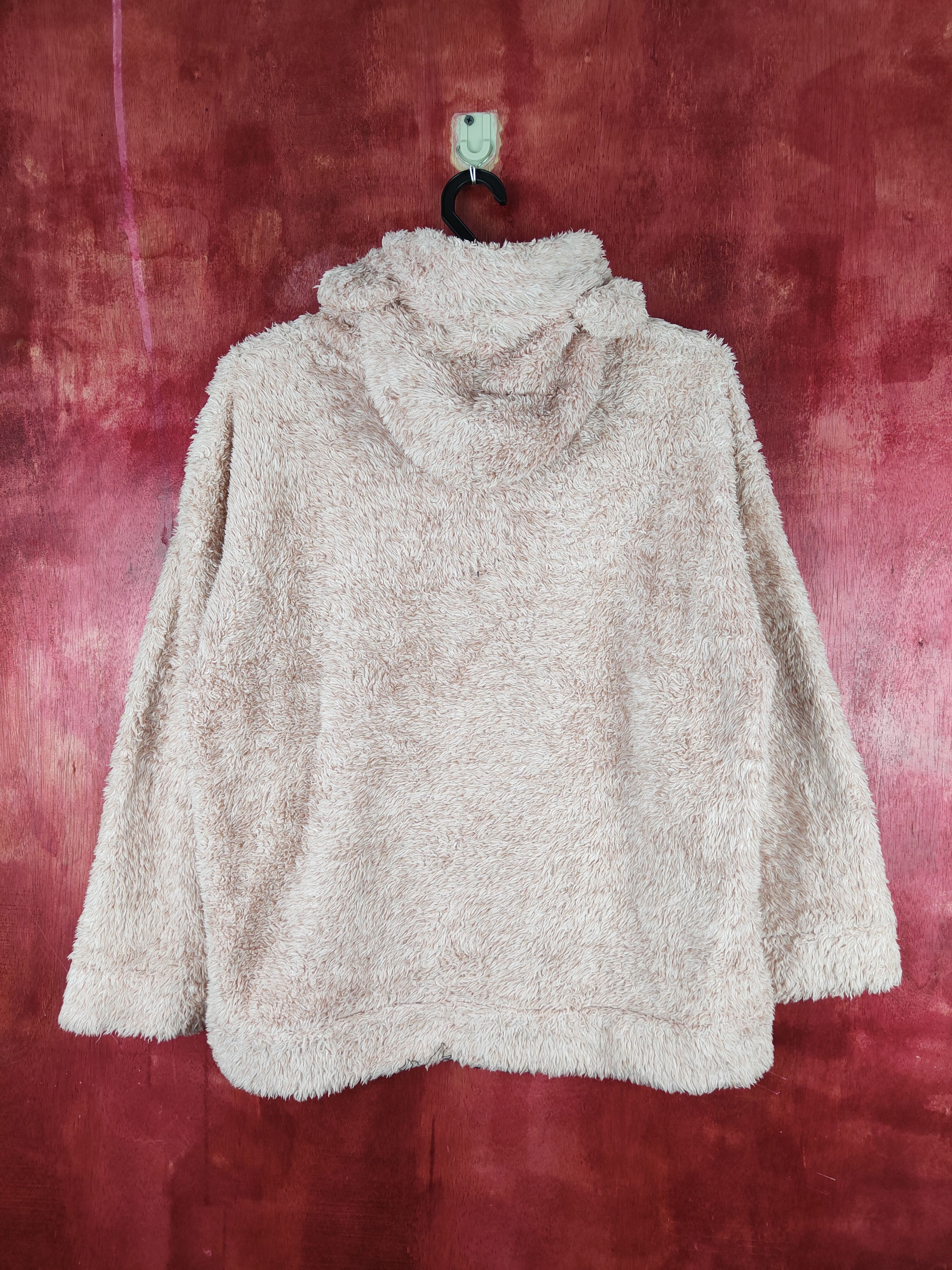 GU GU Peach fleece Shaggy Fur Hoodie Sweatshirt #S835 Size M / US 6-8 / IT 42-44 - 7 Thumbnail