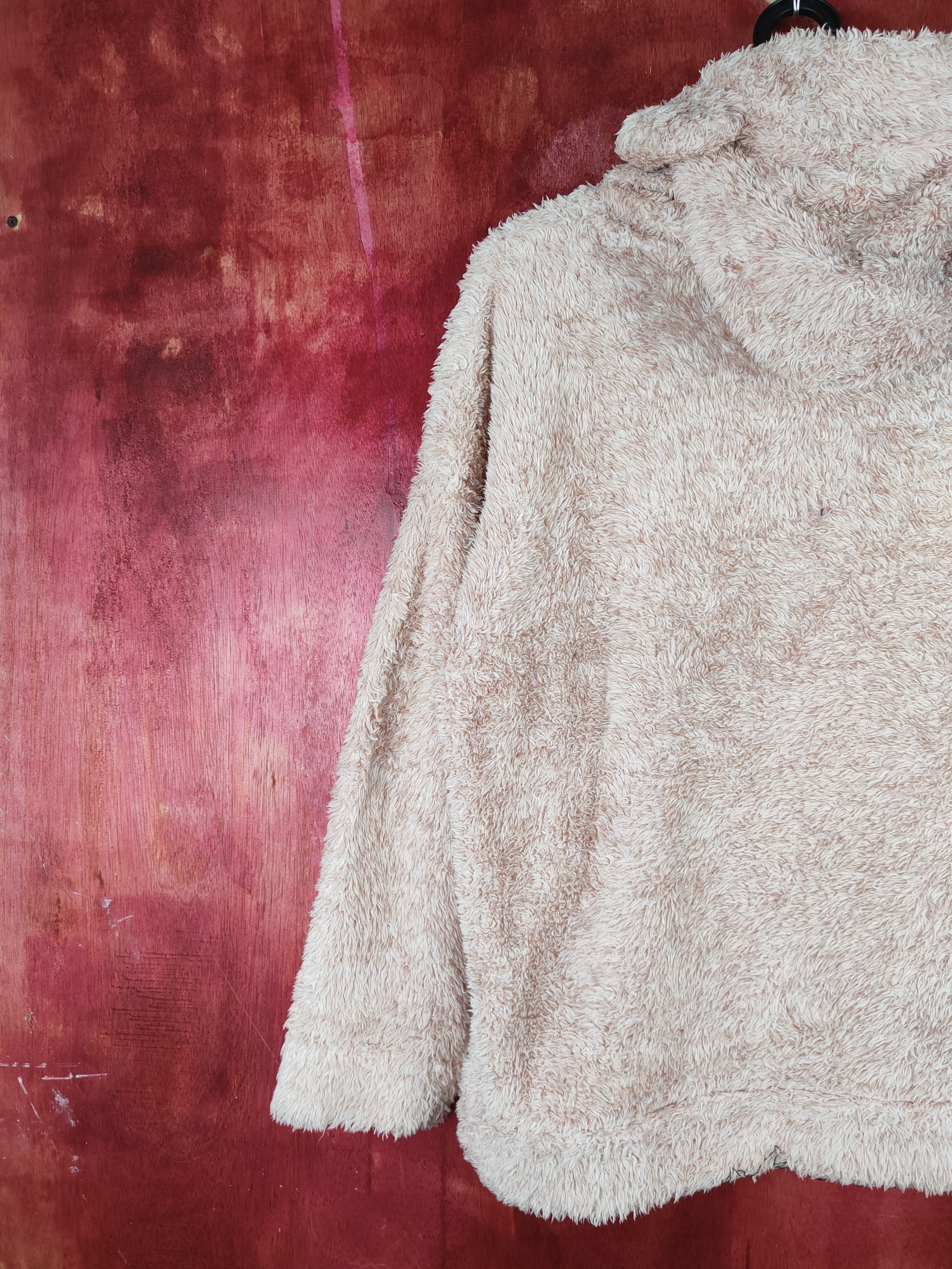 GU GU Peach fleece Shaggy Fur Hoodie Sweatshirt #S835 Size M / US 6-8 / IT 42-44 - 8 Thumbnail