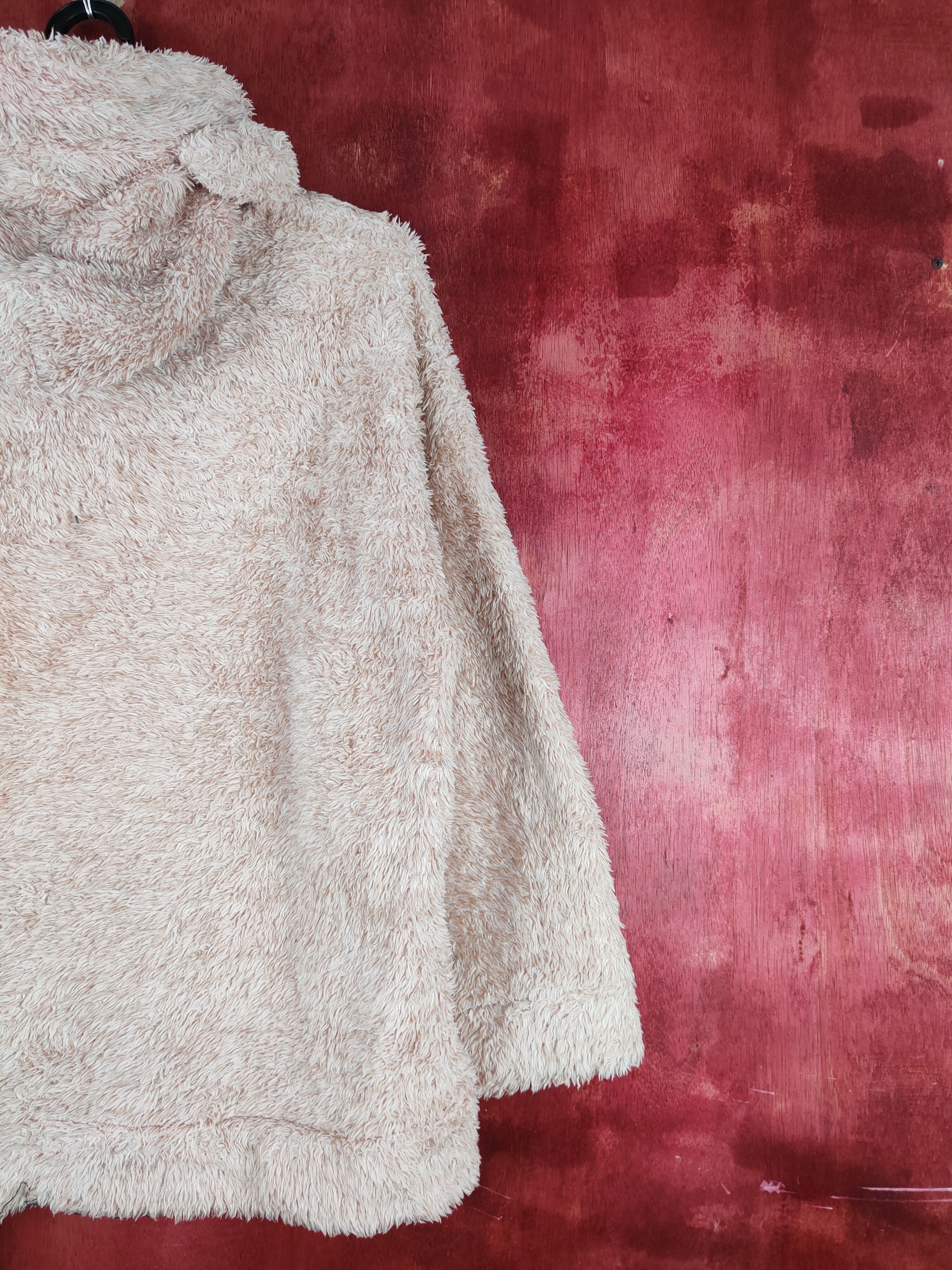 GU GU Peach fleece Shaggy Fur Hoodie Sweatshirt #S835 Size M / US 6-8 / IT 42-44 - 9 Thumbnail