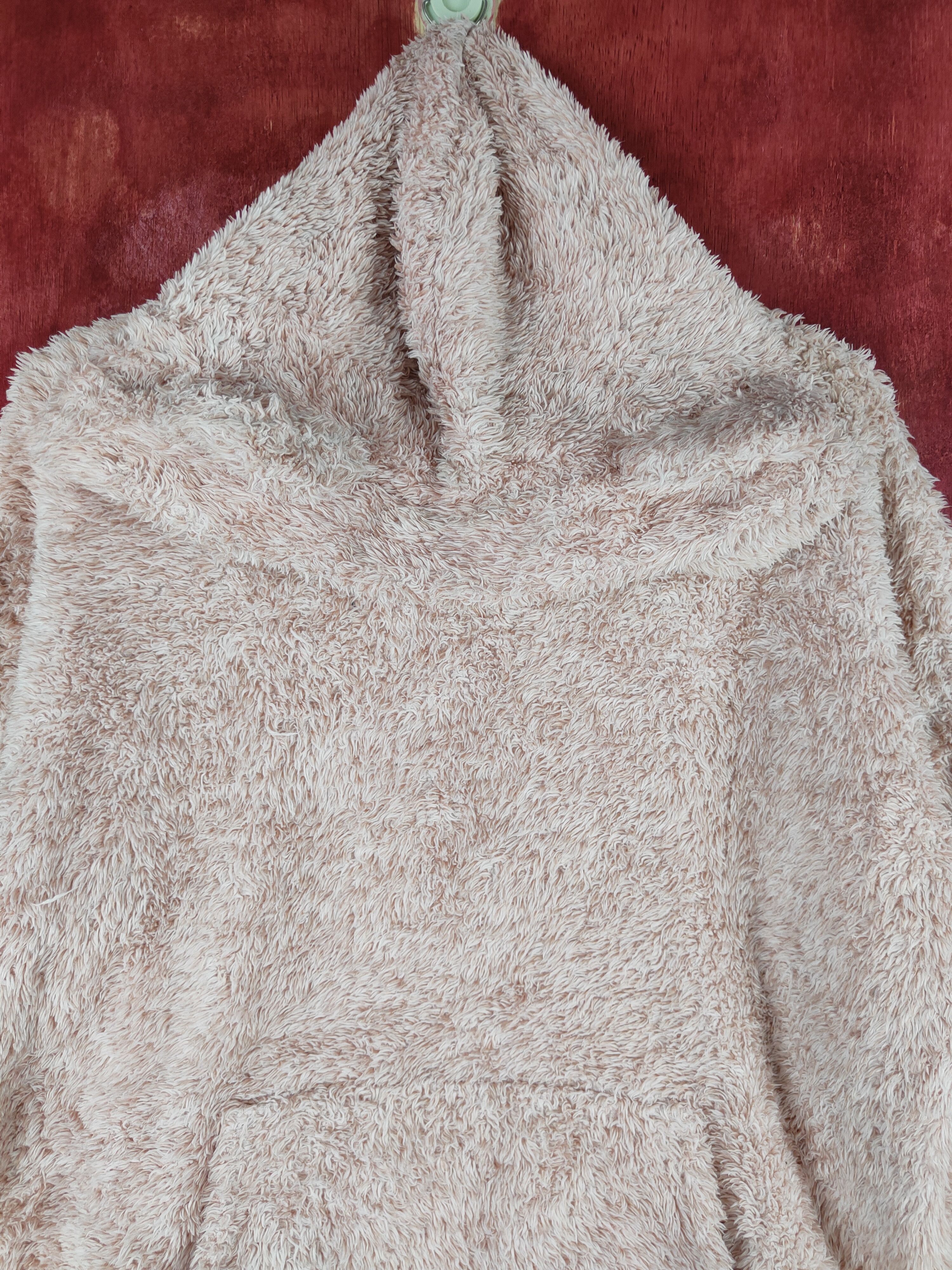 GU GU Peach fleece Shaggy Fur Hoodie Sweatshirt #S835 Size M / US 6-8 / IT 42-44 - 2 Thumbnail
