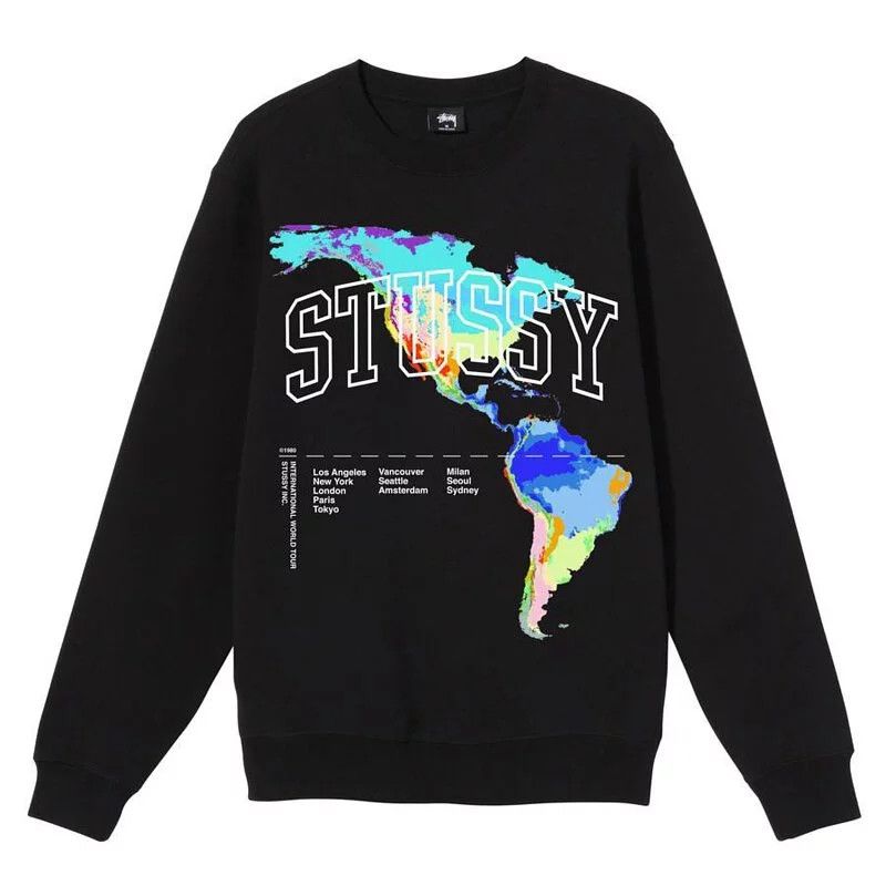 STÜSSY THERMAL CREW BLACK