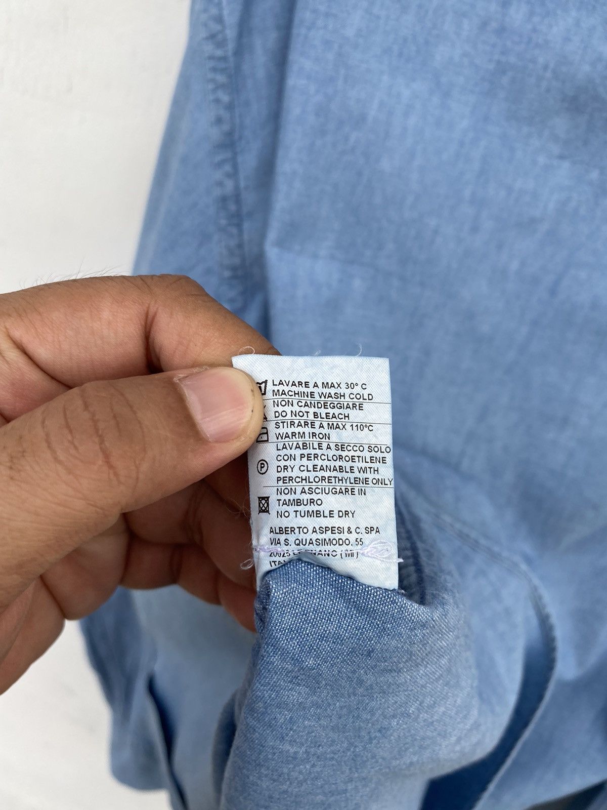 Aspesi Aspesi Denime Shirt Size US XL / EU 56 / 4 - 7 Thumbnail